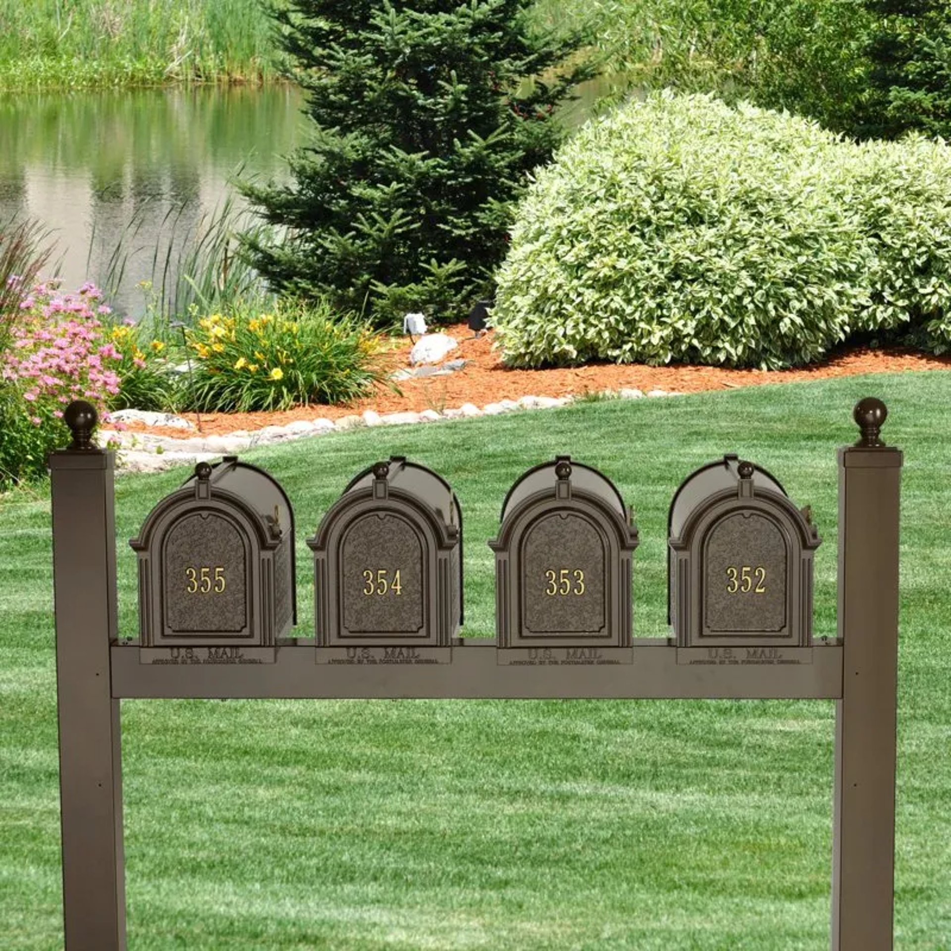 letterbox near grass field
