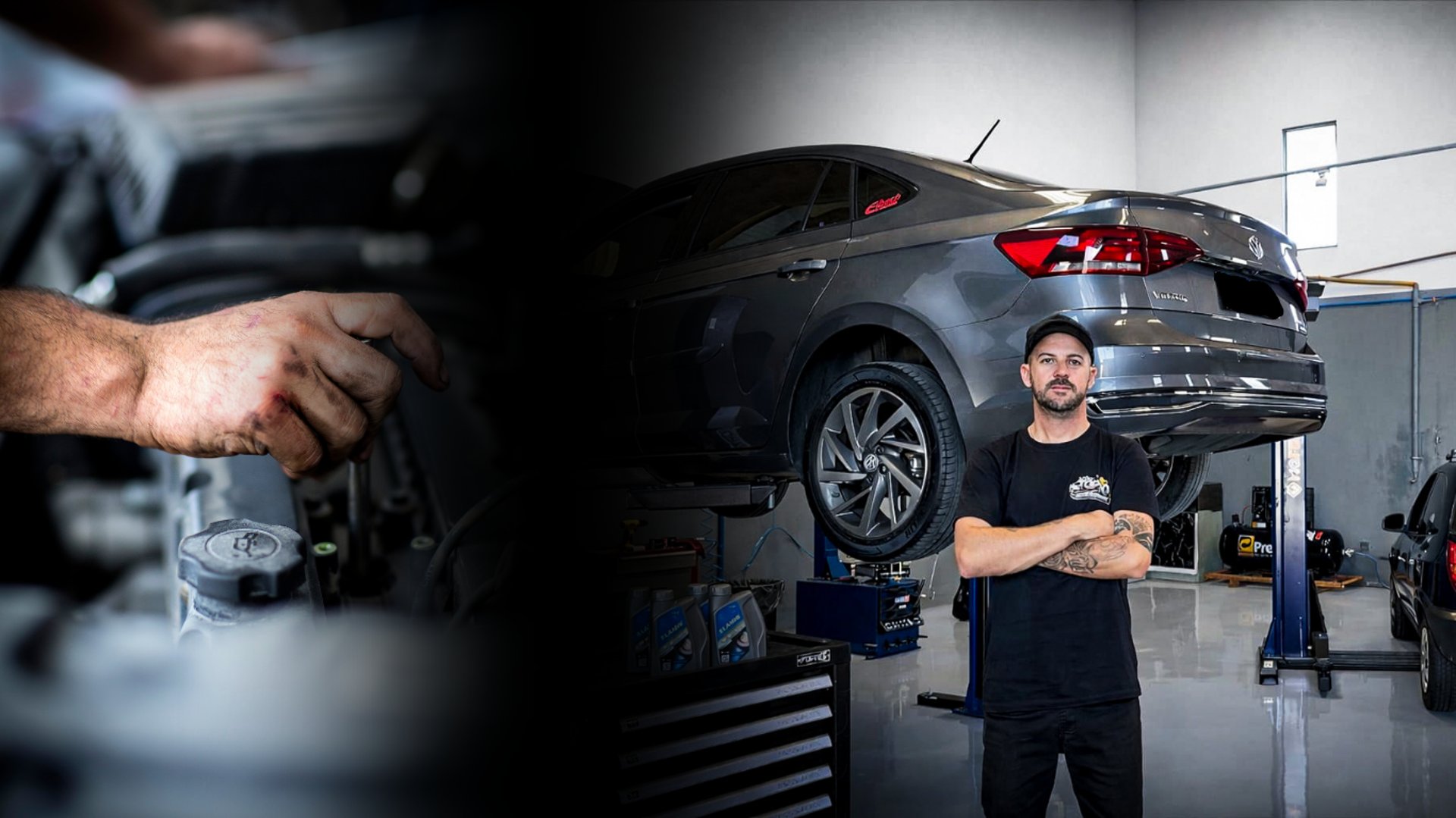 an abstract photo of a curved building with a blue sky in the background