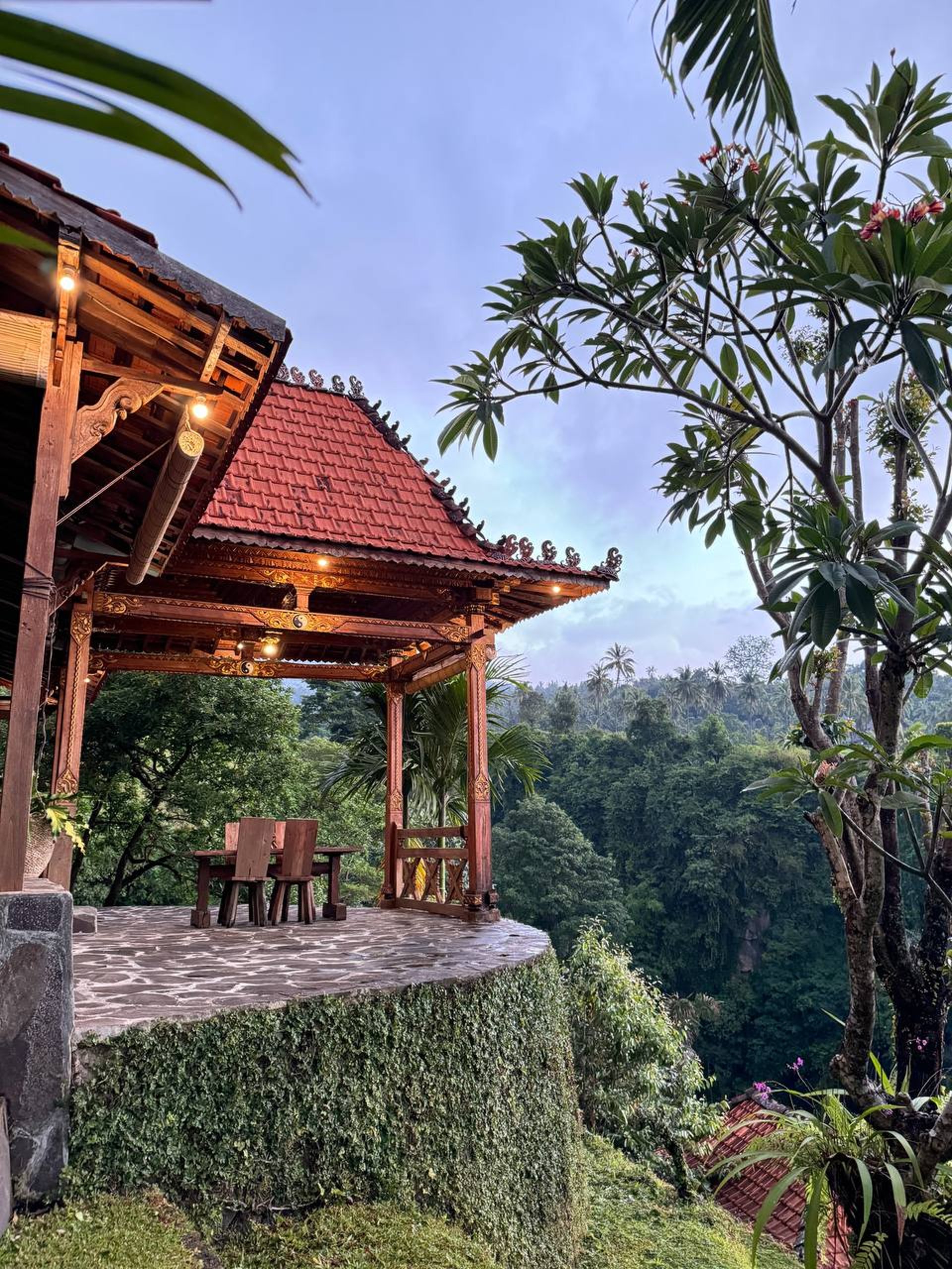 Traditional Indonesian Joglo house built from antique teak wood representing cultural heritage and craftsmanship