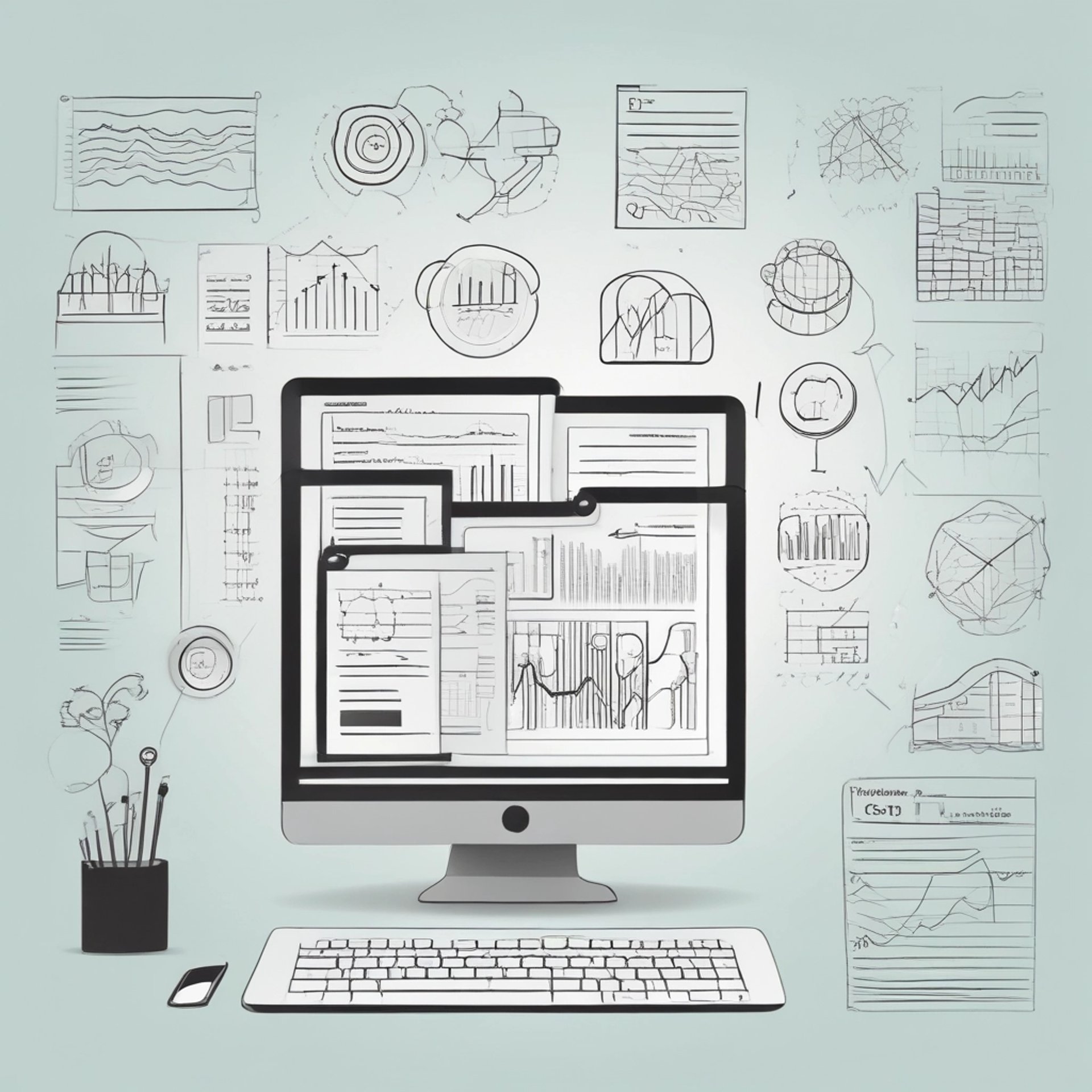 gray computer monitor