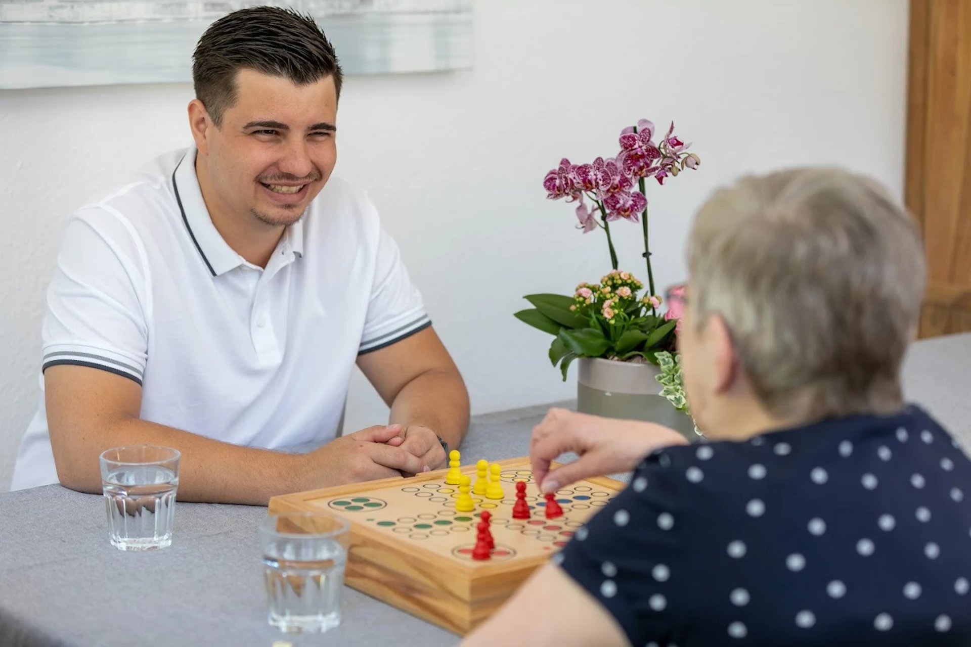 a man working on a piece of wood