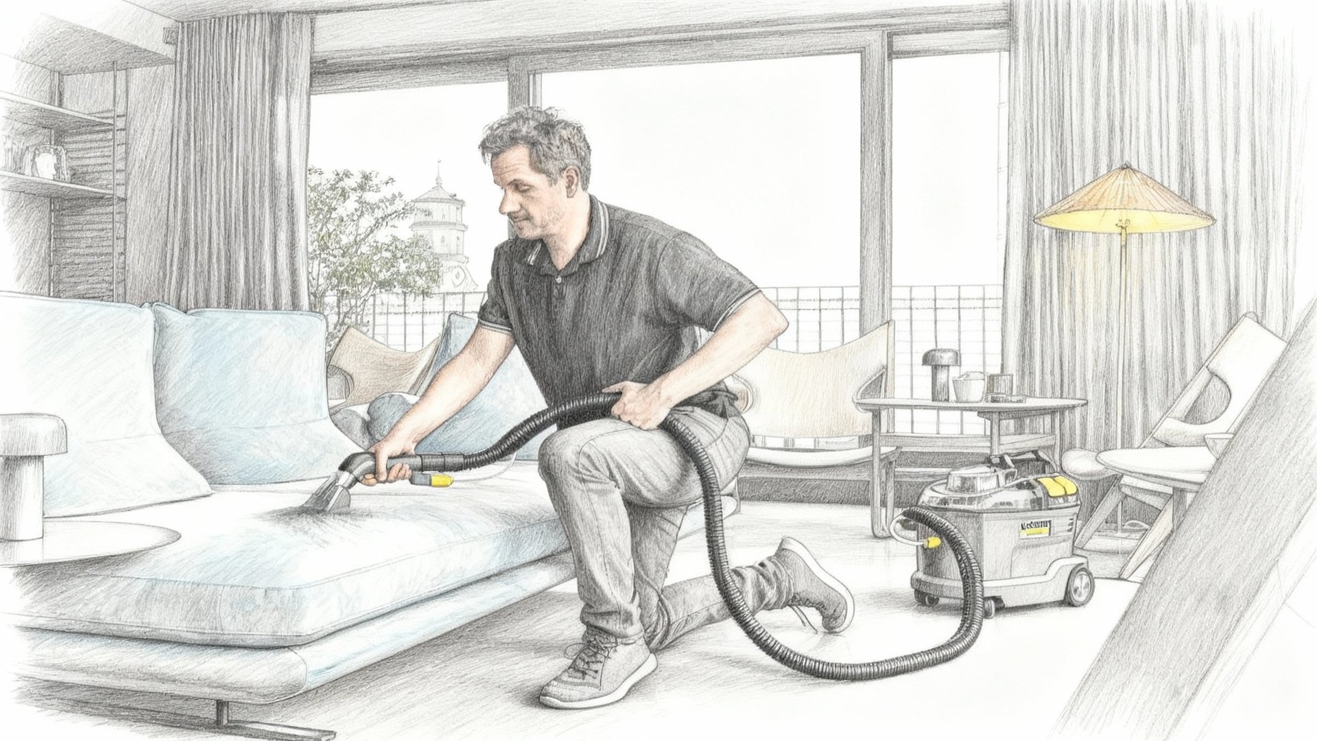 black and brown leather padded tub sofa