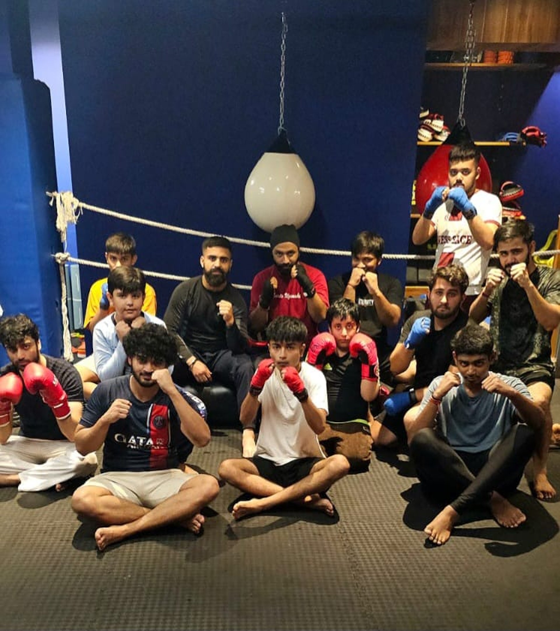an abstract photo of a curved building with a blue sky in the background