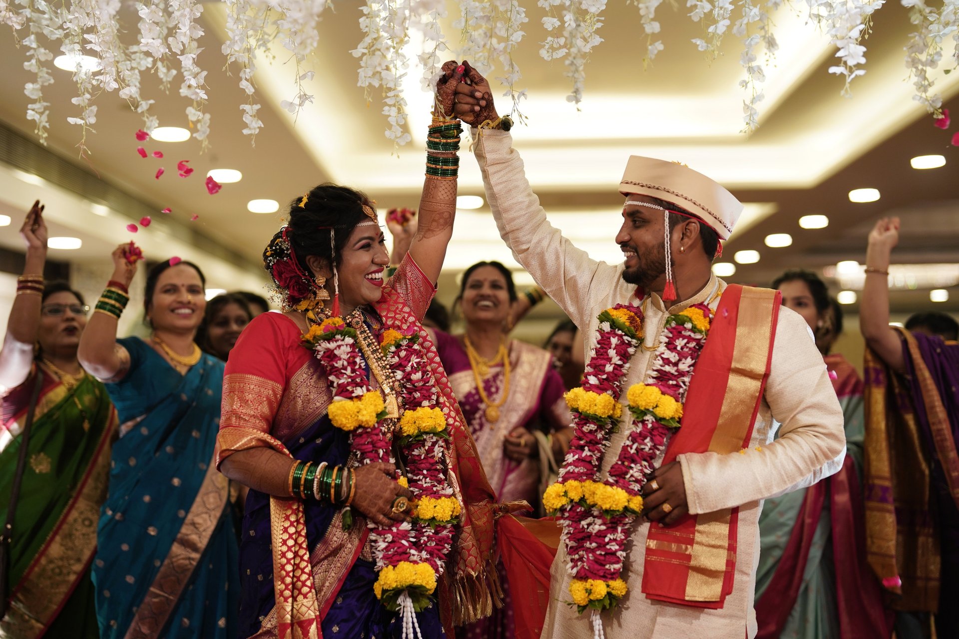 an abstract photo of a curved building with a blue sky in the background