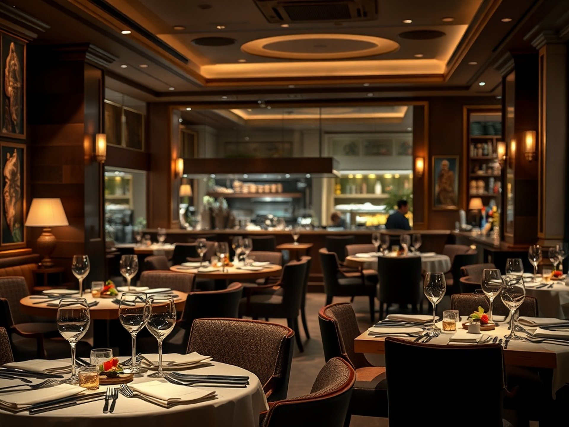 people sitting on tables