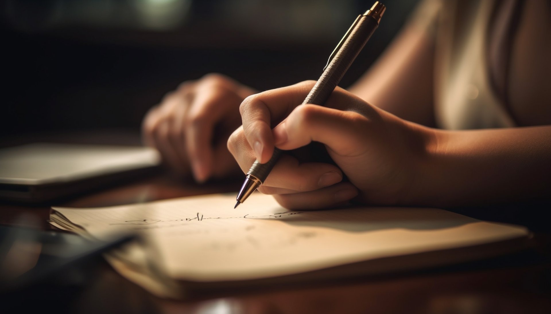 Schreiben mit Stift und Papier