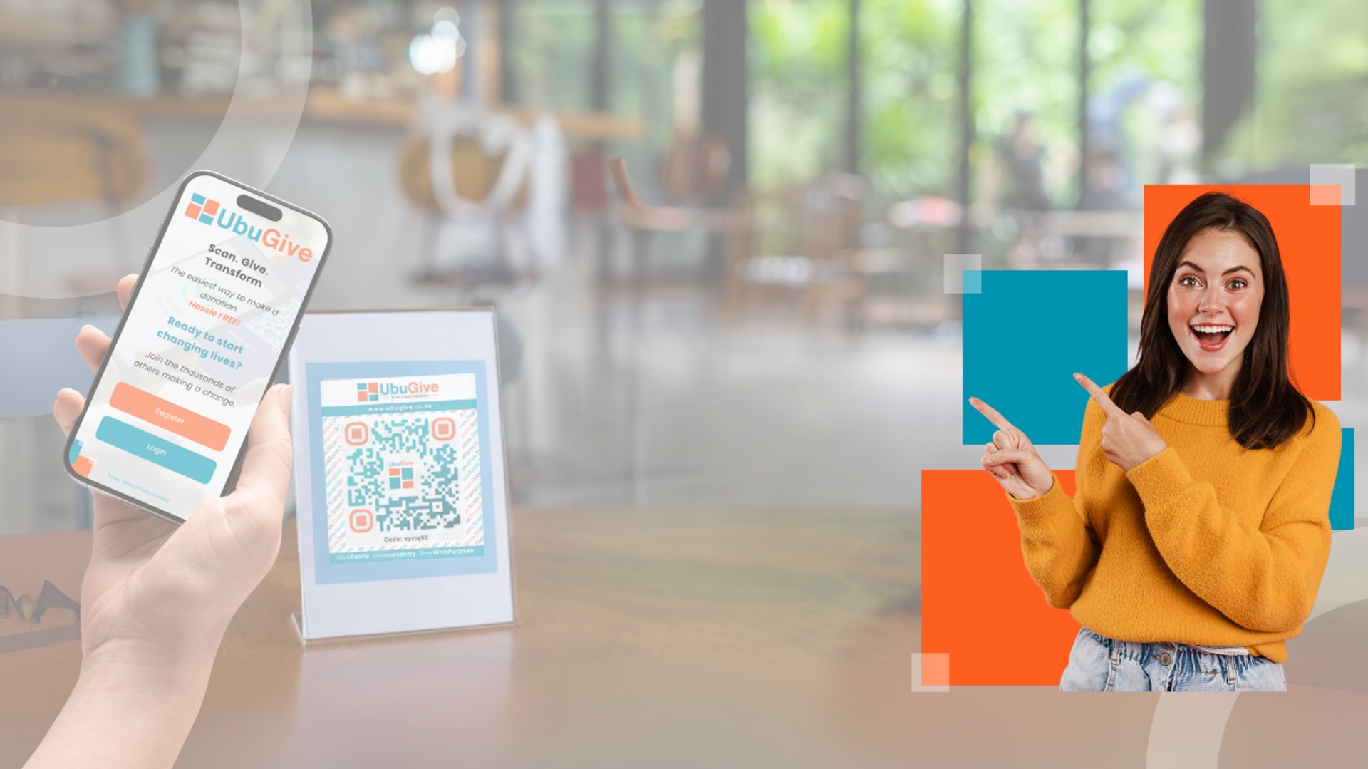 A group of people standing around each other