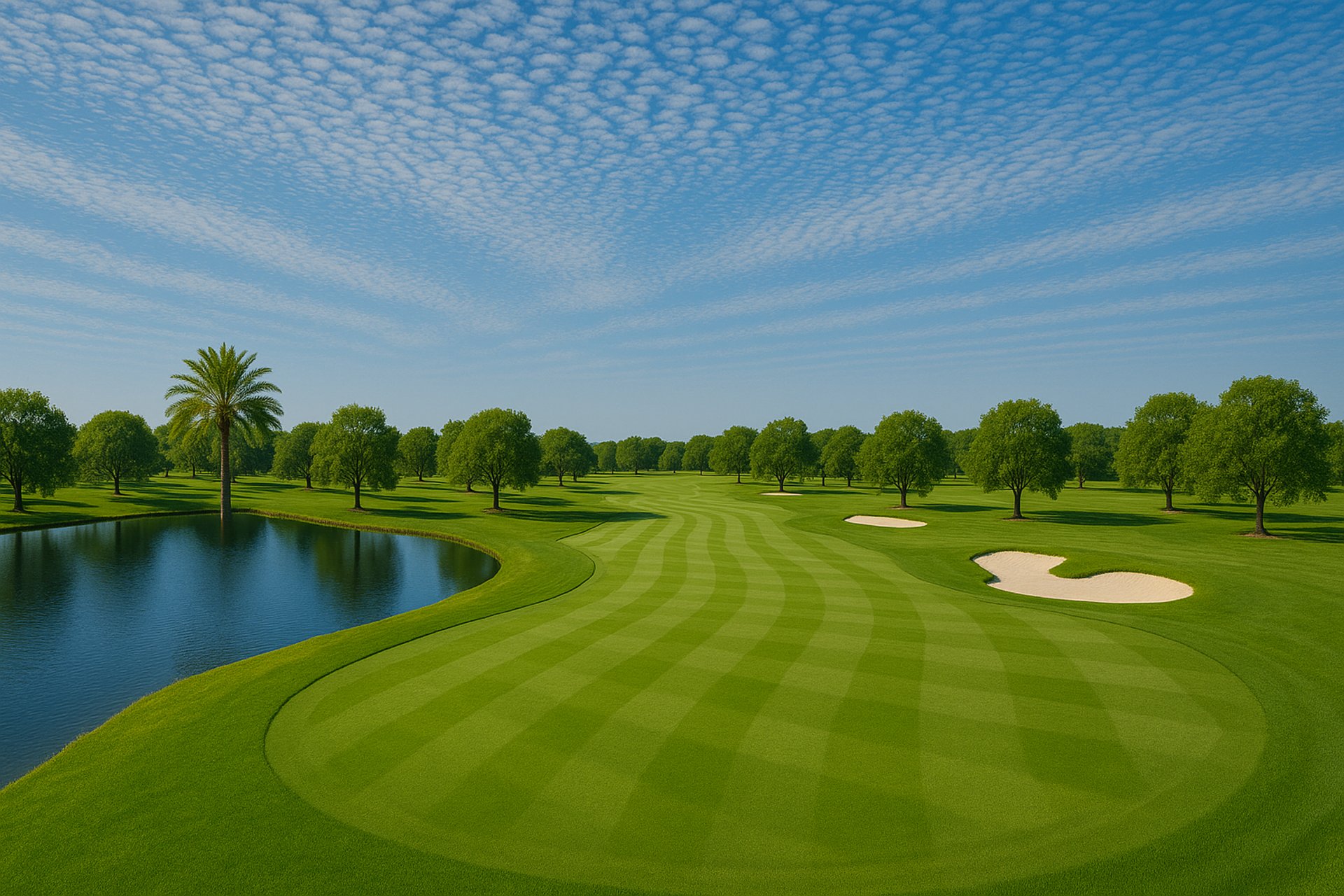 A golf course, illustrating the result of successful passive income side hustles.