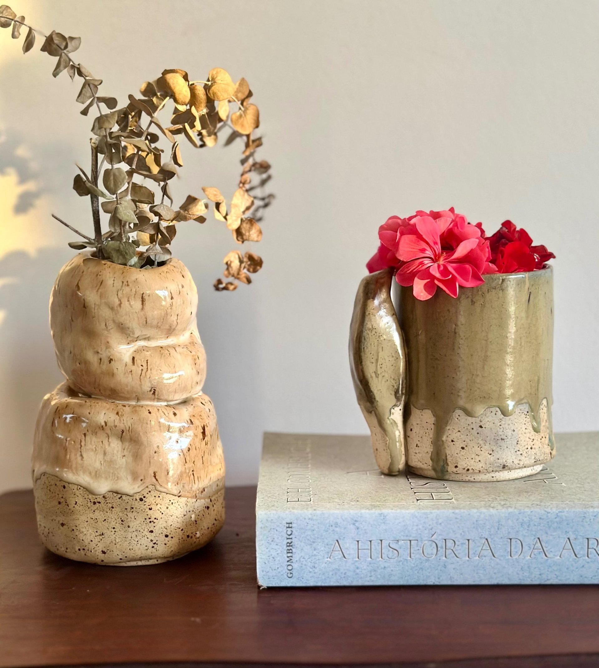 woman holding dried flower