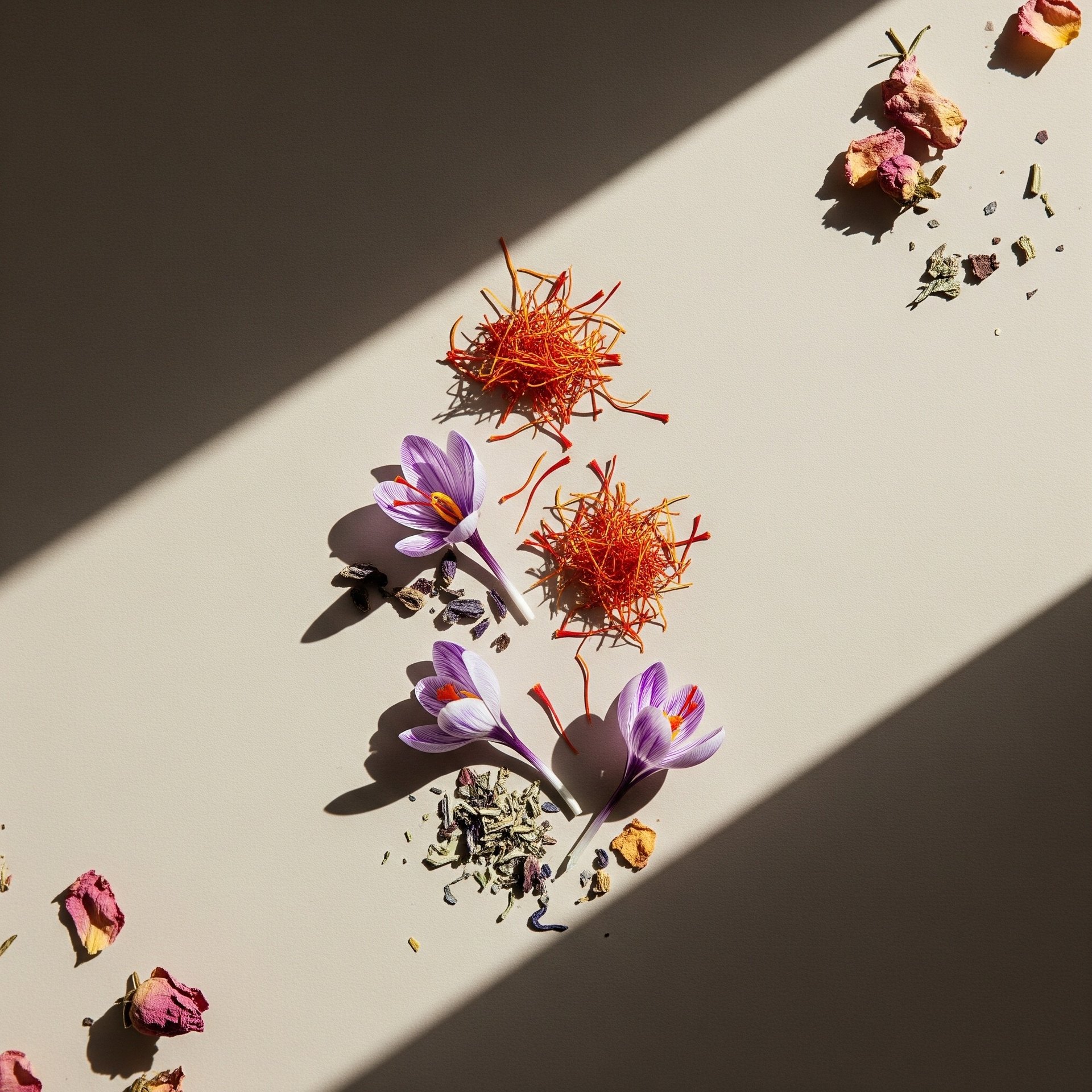 woman holding dried flower