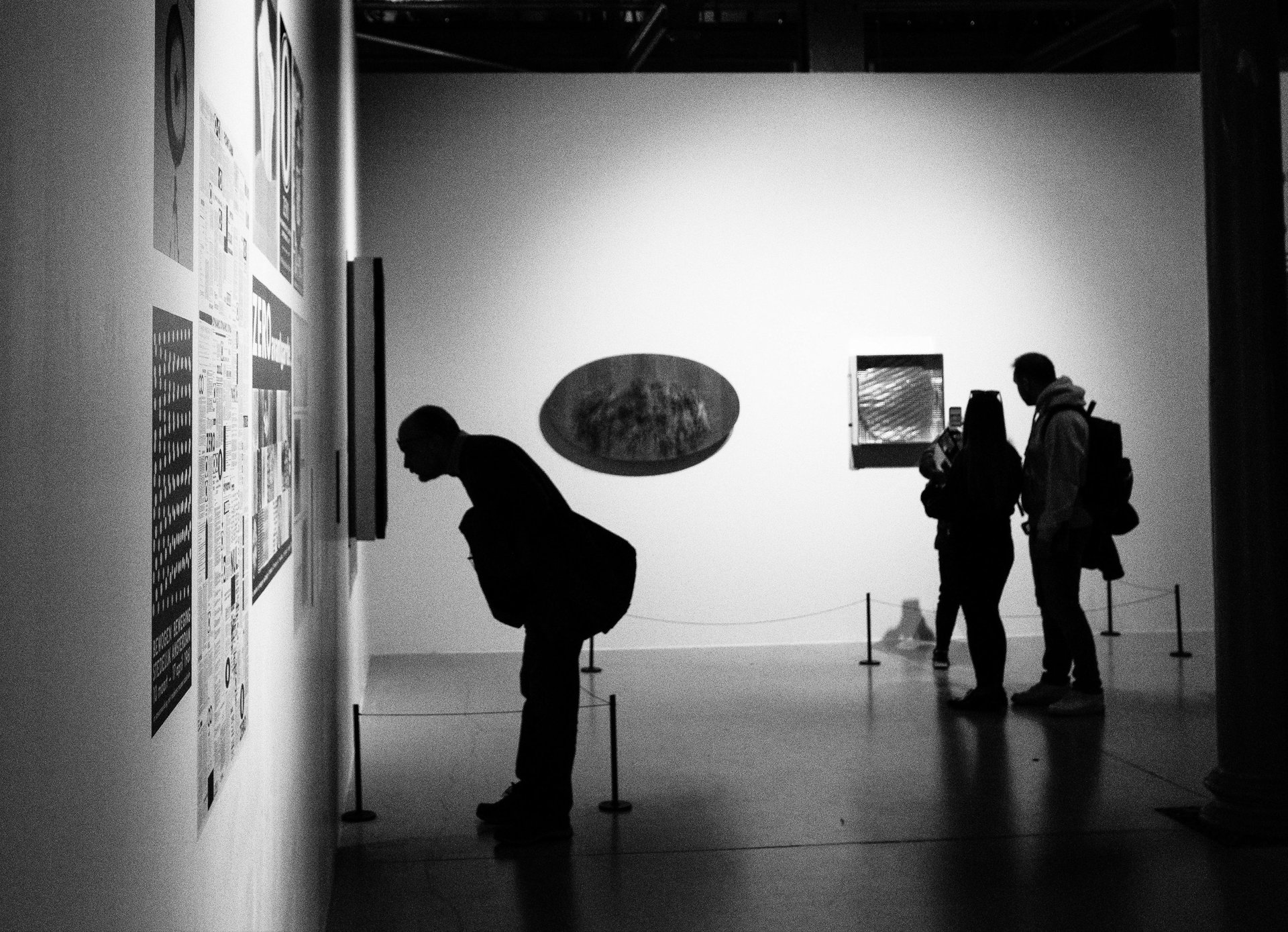 an abstract photo of a curved building with a blue sky in the background
