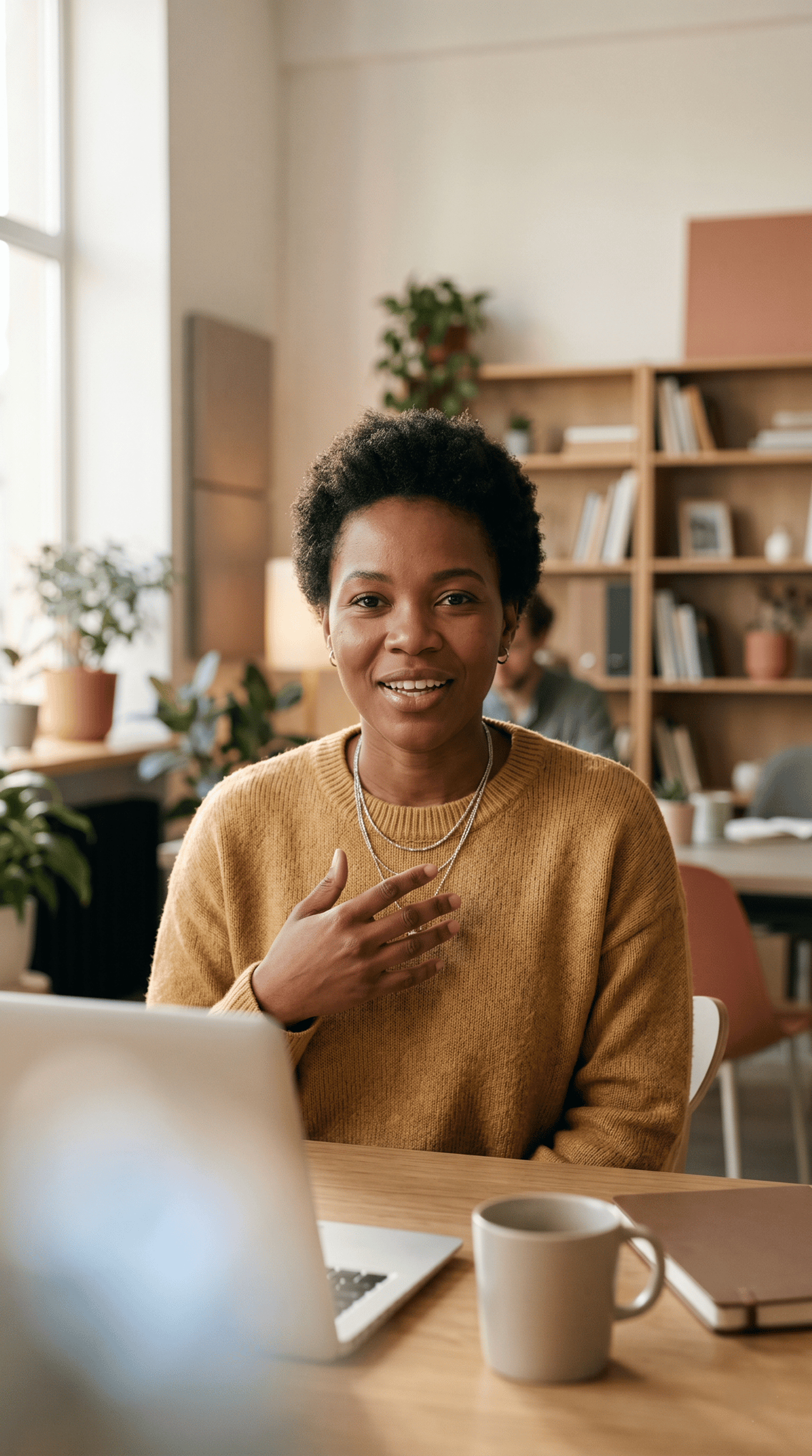 an abstract photo of a curved building with a blue sky in the background