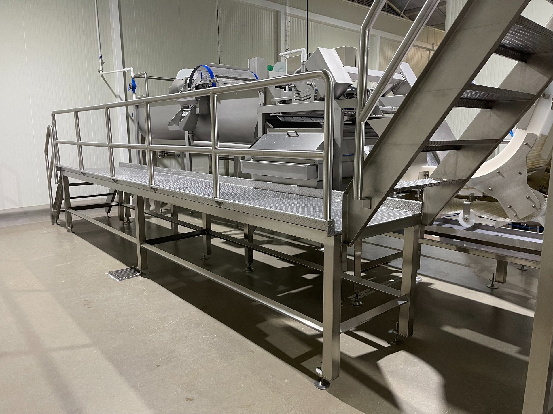 industrial textile factory with machinery and pipes