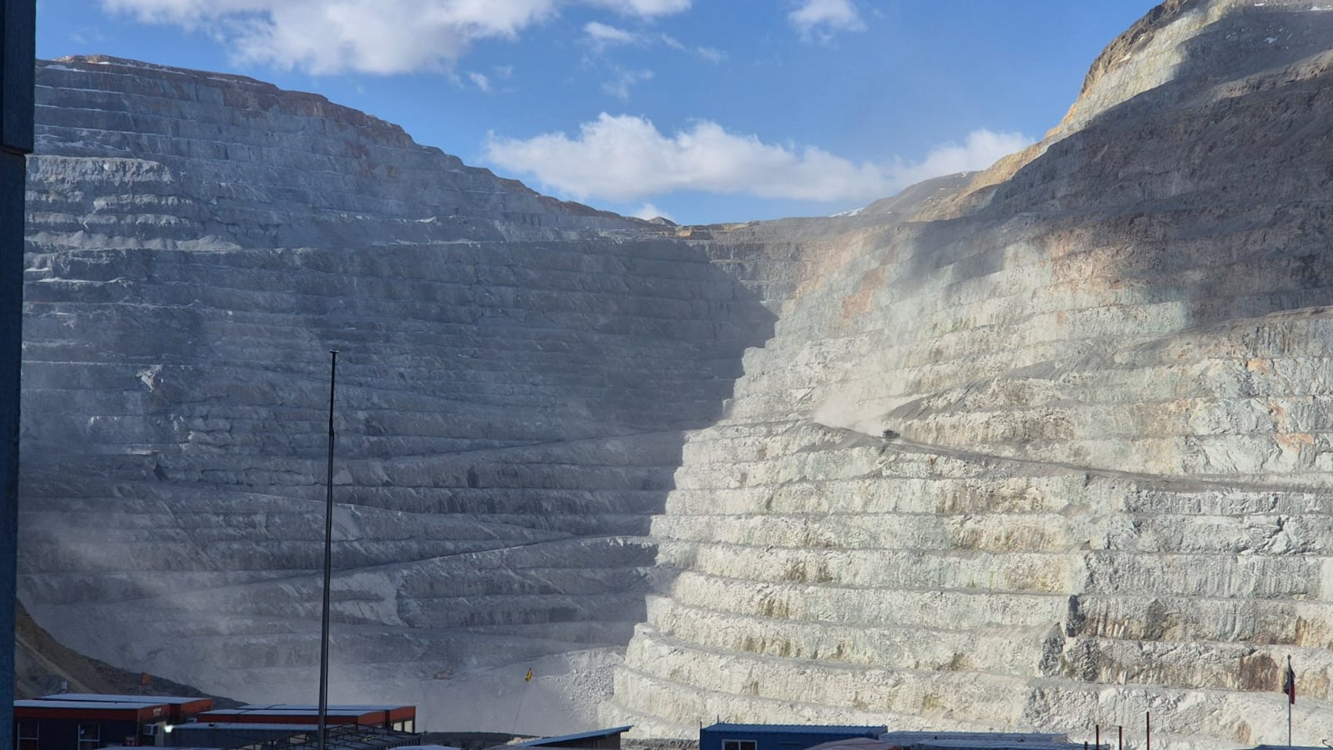 yellow heavy equipment on mountain