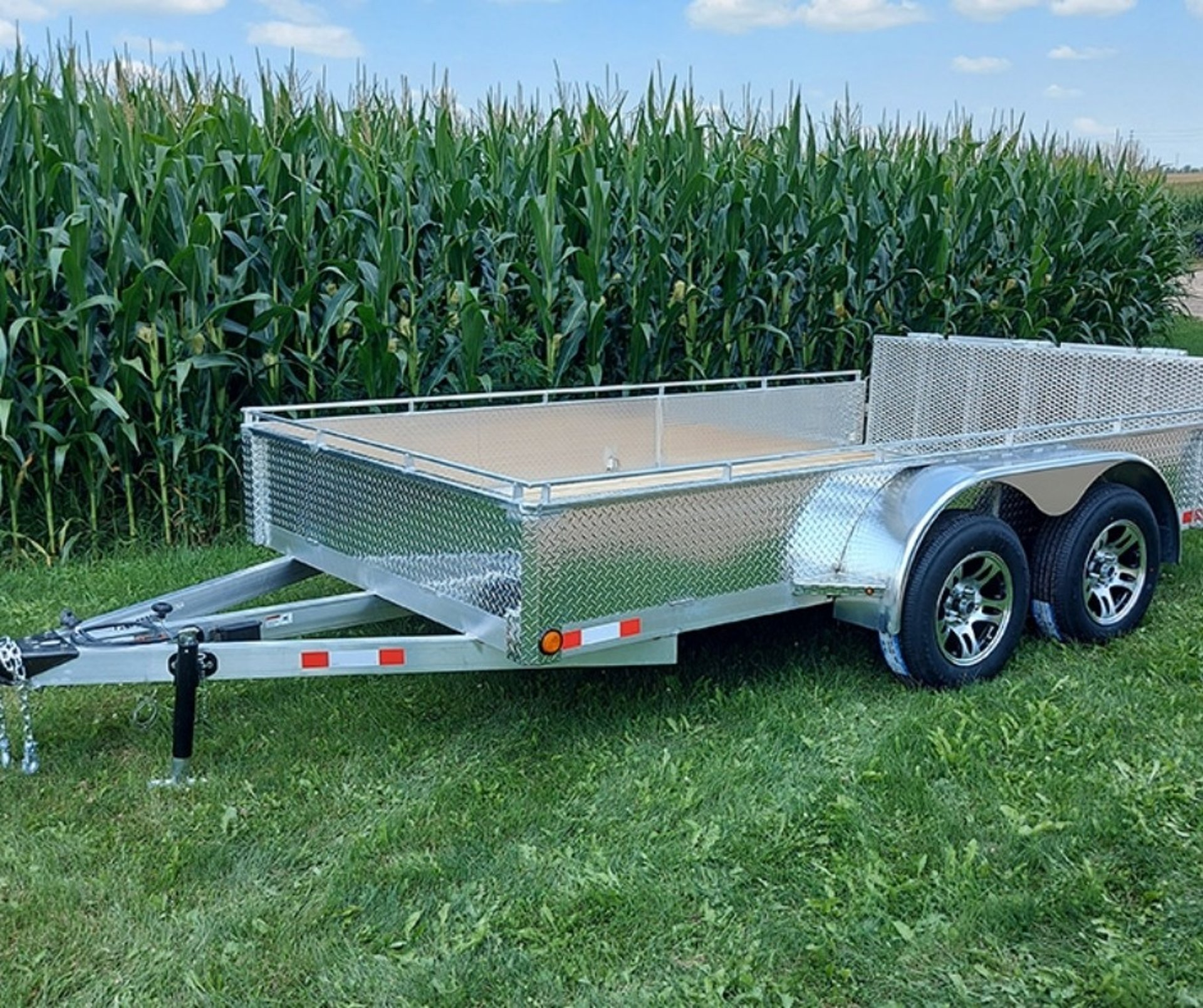 Trailer on grass