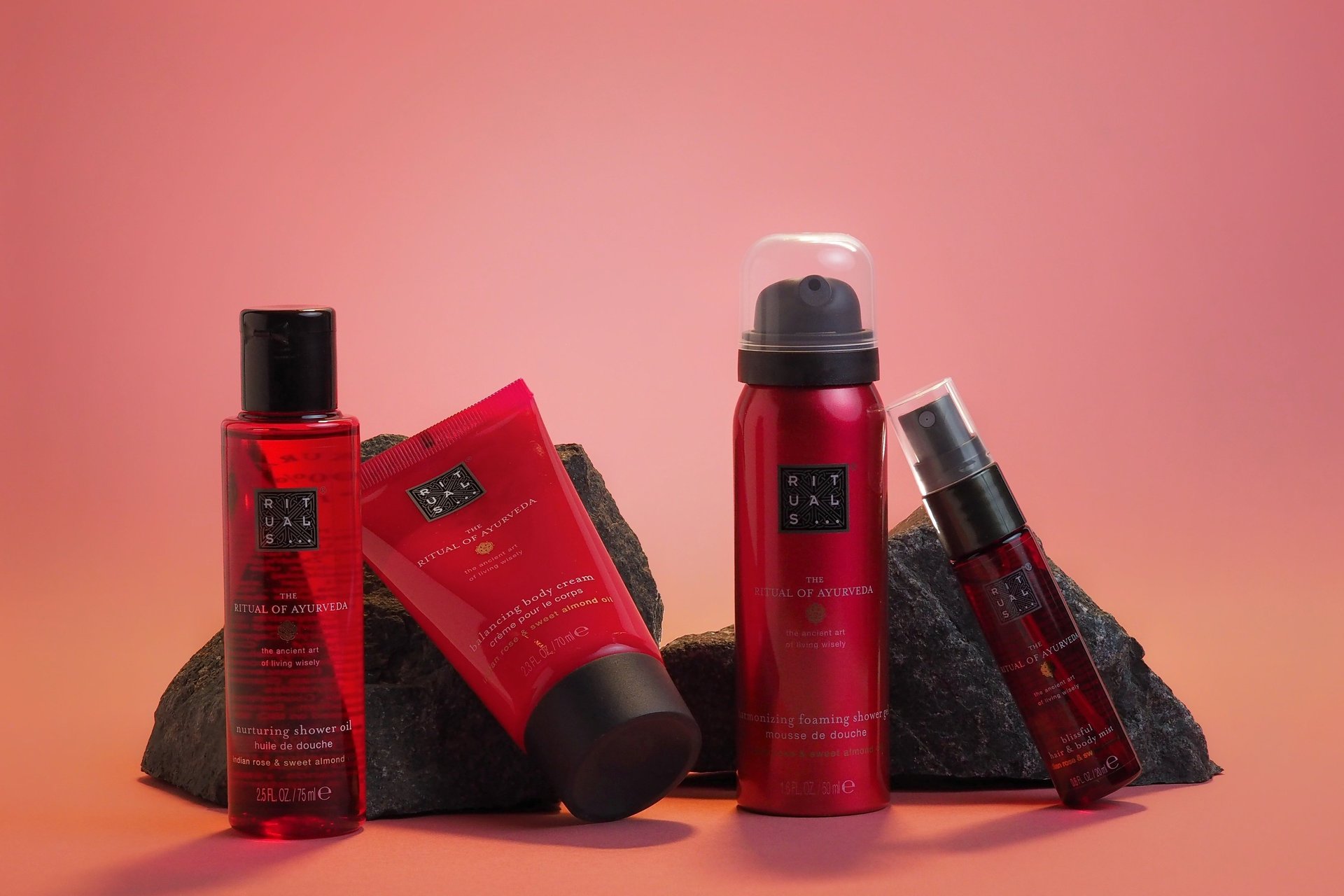 an abstract photo of a curved building with a blue sky in the background