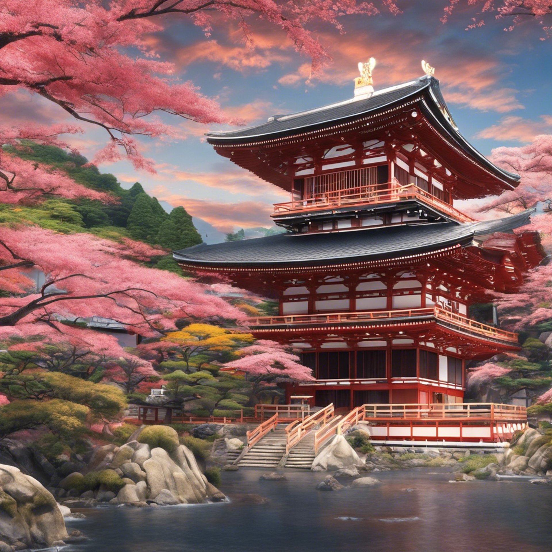 white sakura tree