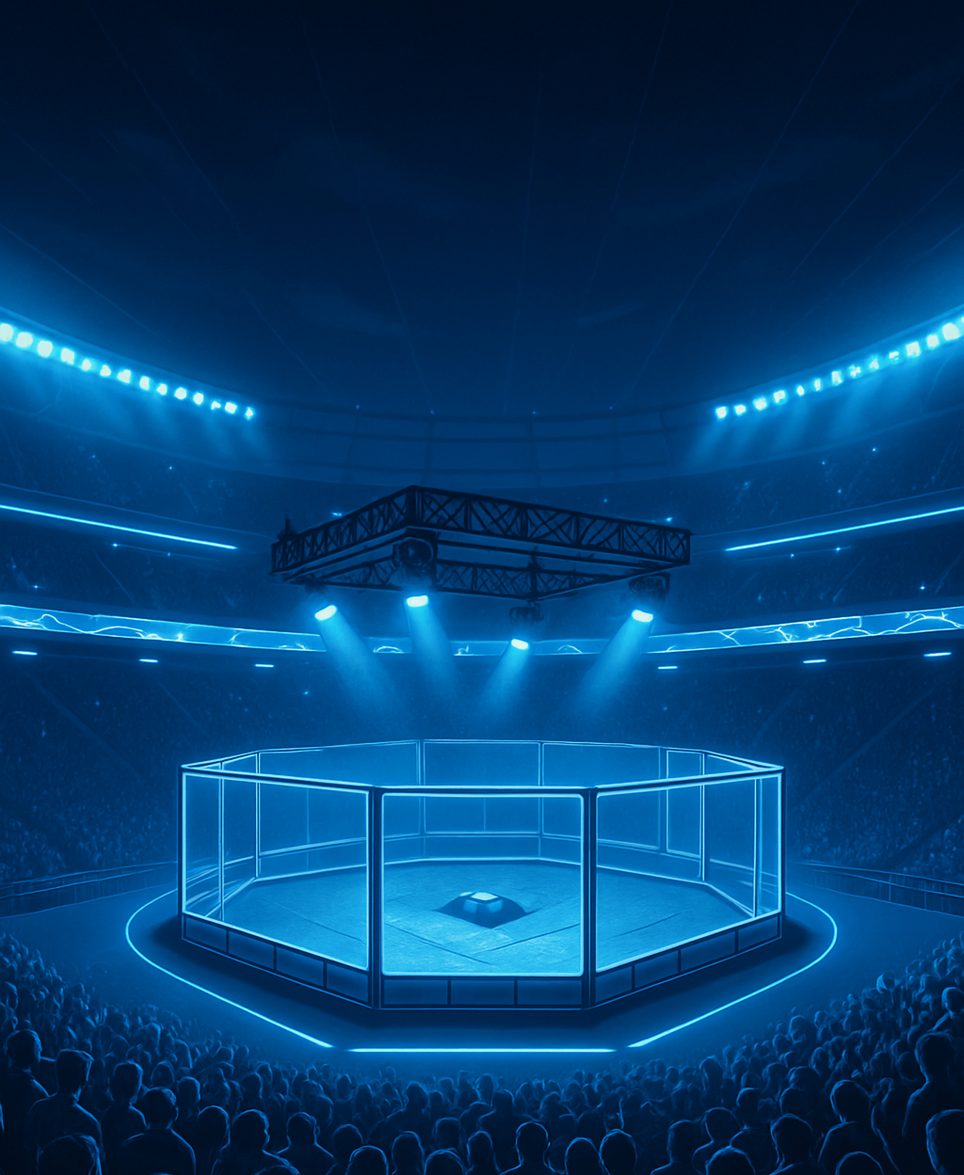 an abstract photo of a curved building with a blue sky in the background