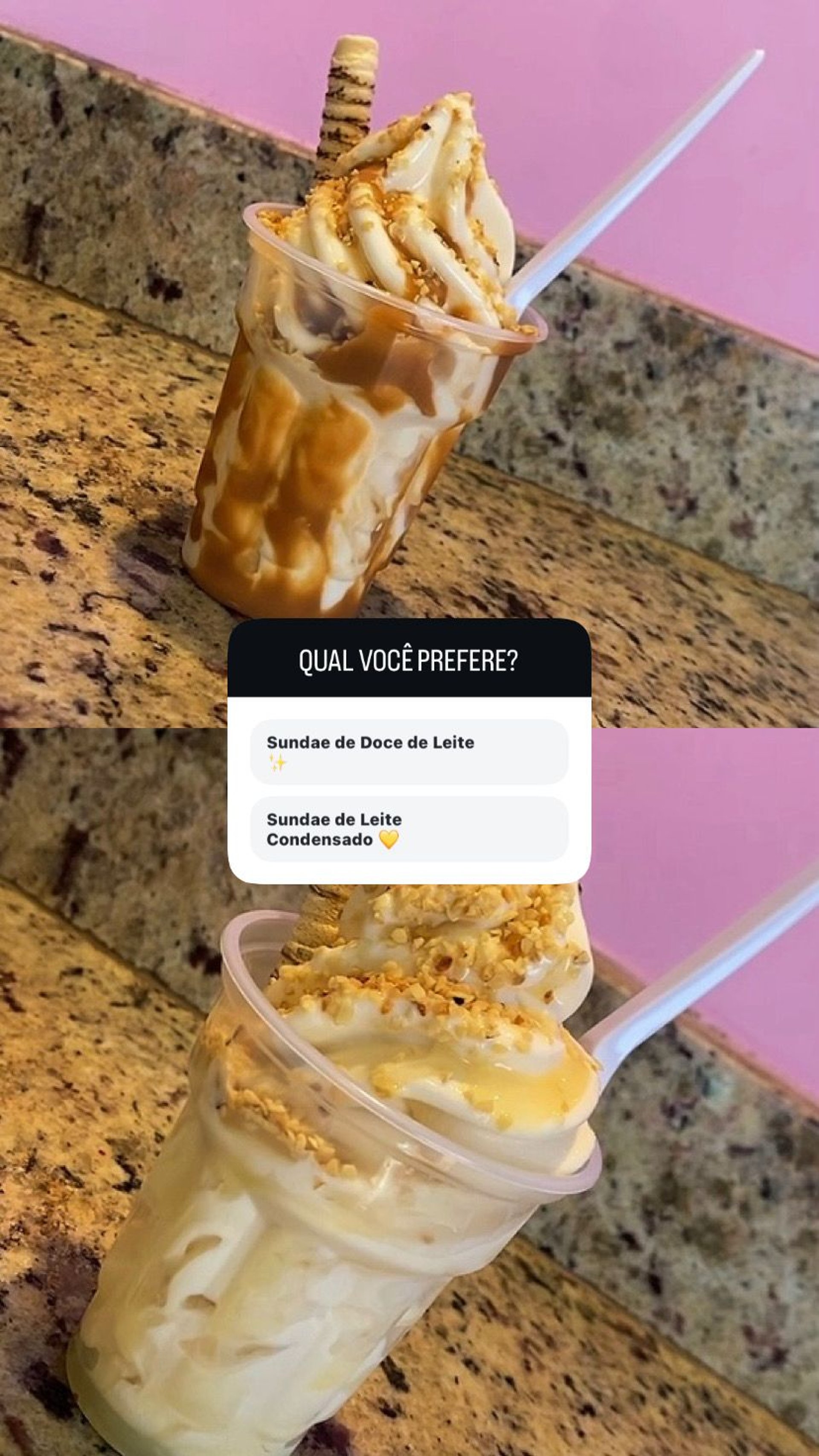 ice cream on black tray