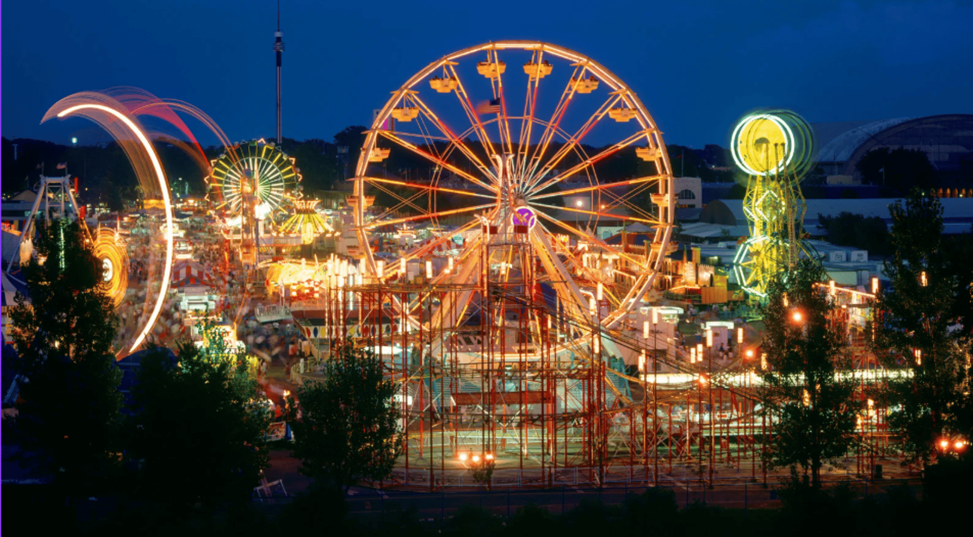 Hutchinson KS State Fair Lights At Night