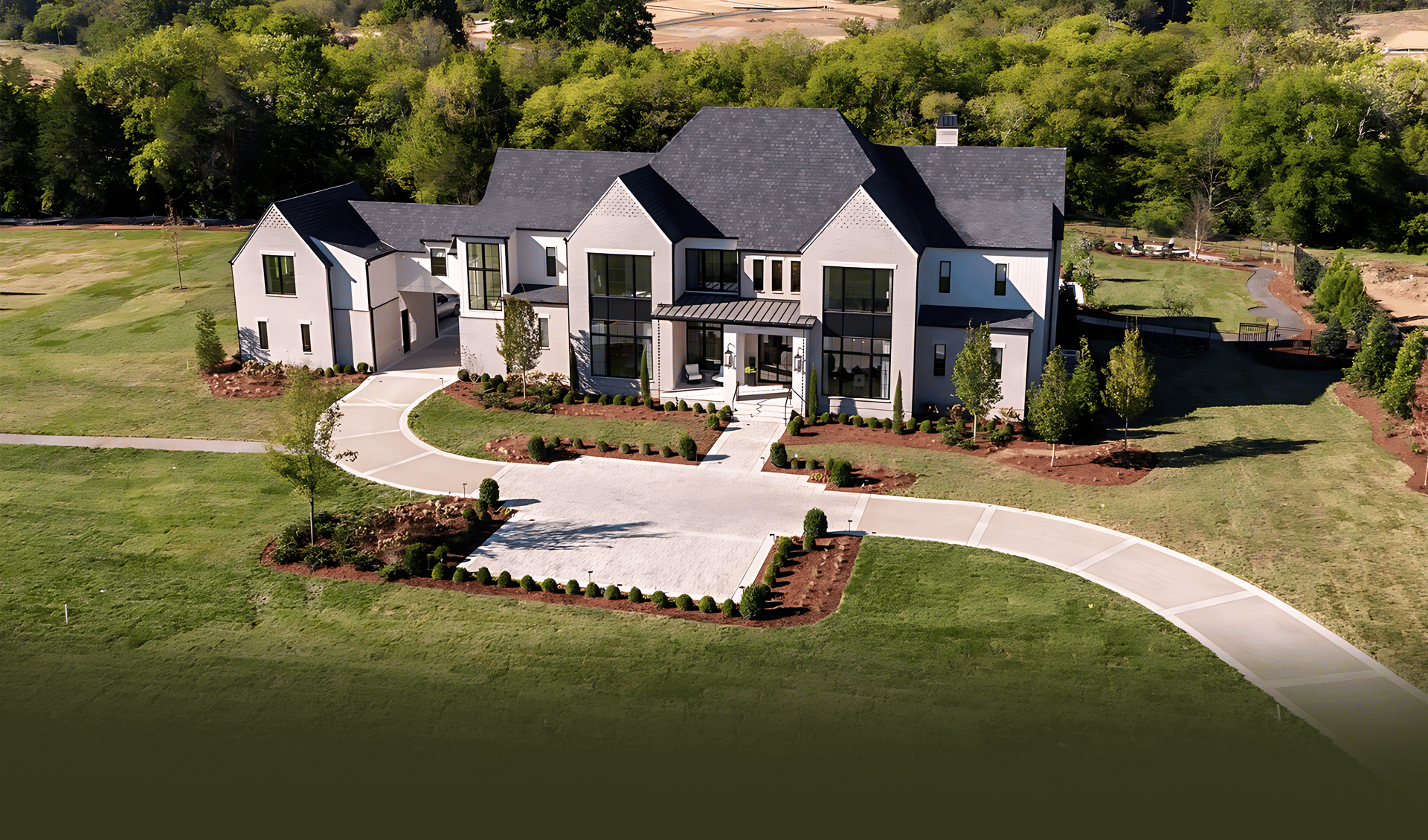 a house with a walkway leading to it