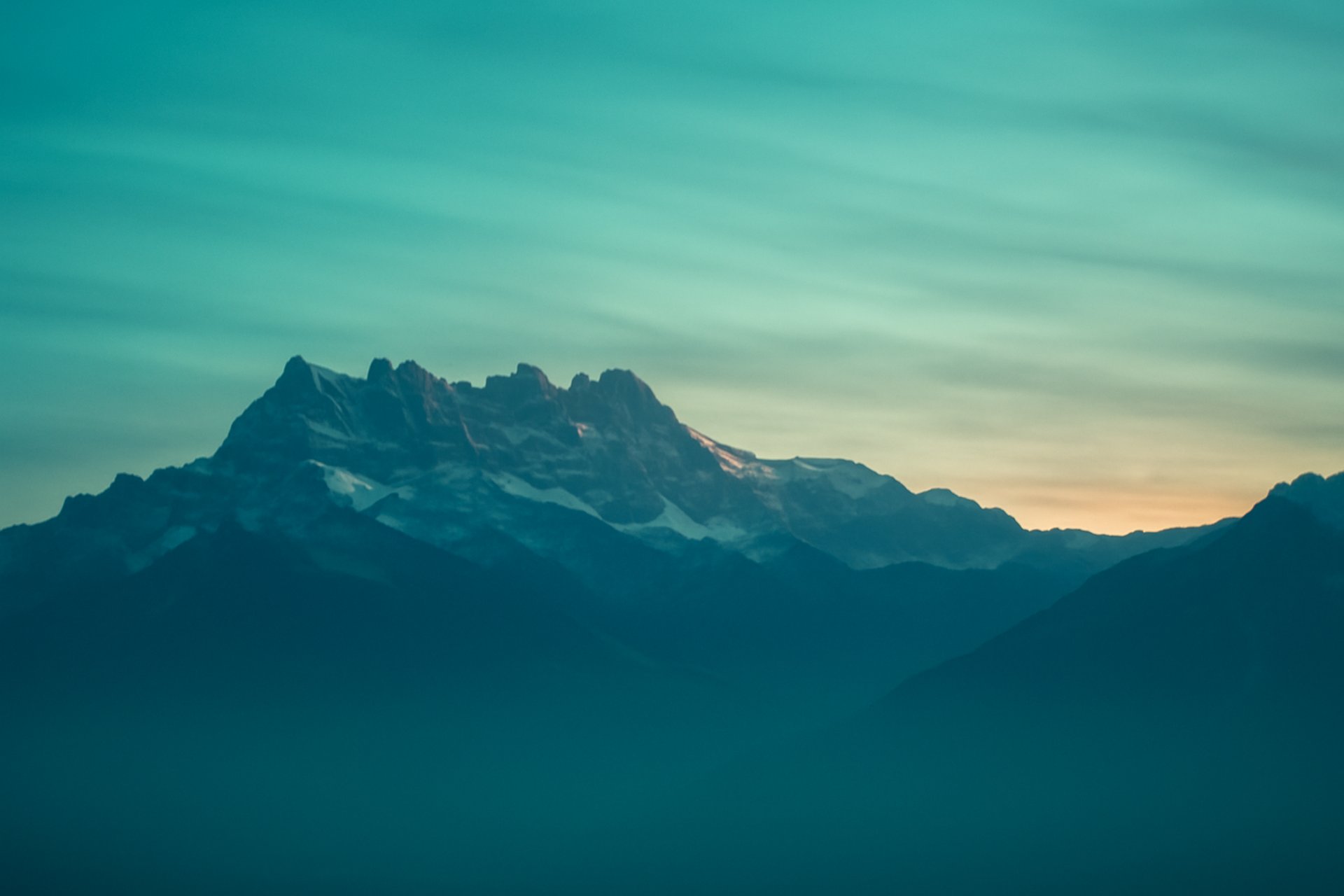 mountains covered with fog