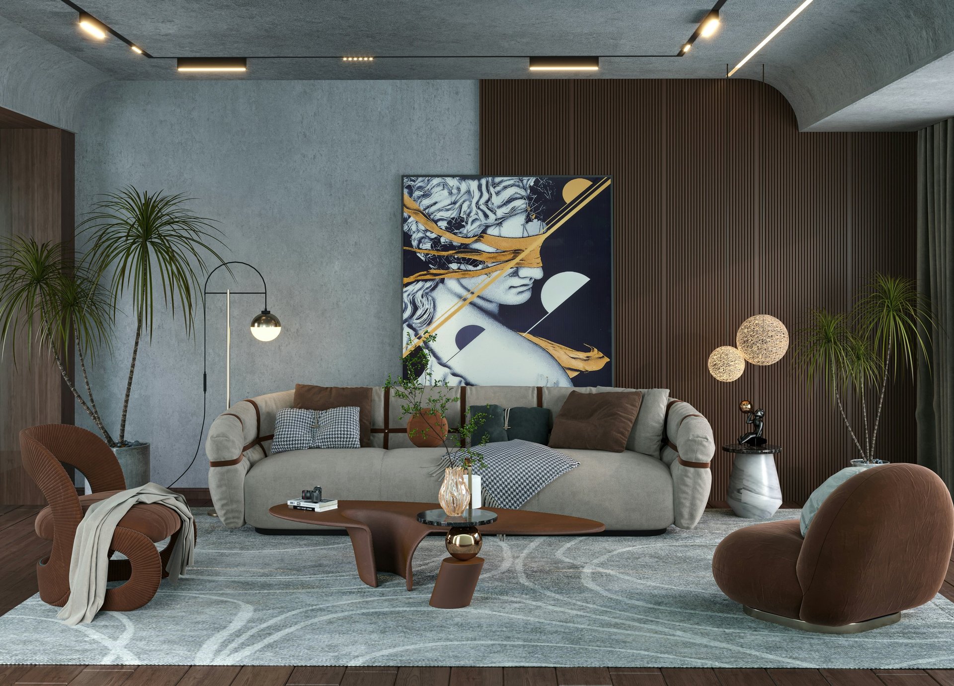 black and brown leather padded tub sofa