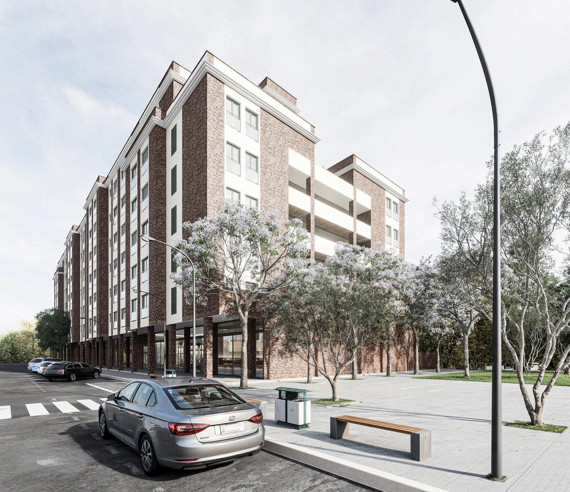 Render Edificio Nilo en Badajoz