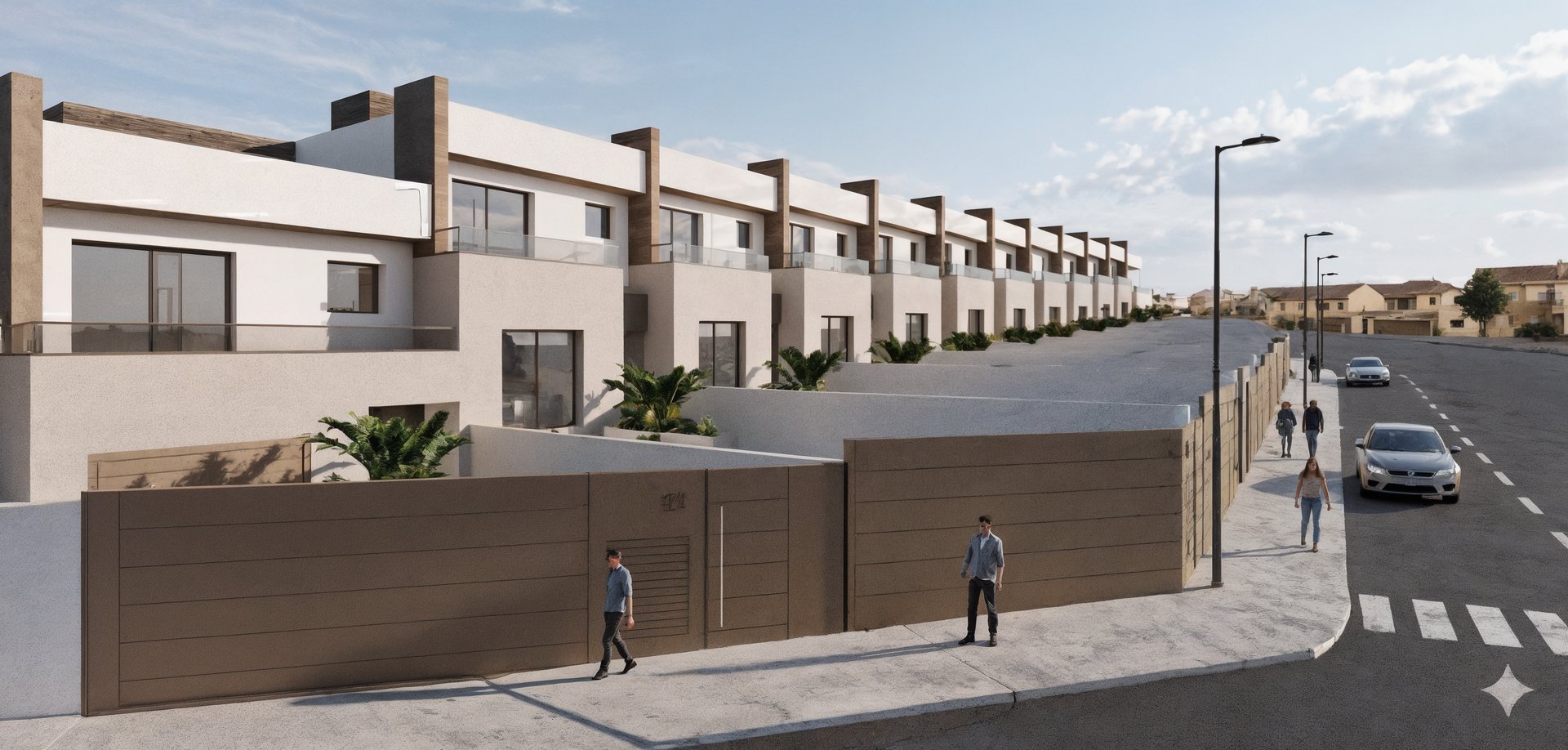 Exterior proyecto de viviendas en Plasencia de Propeis