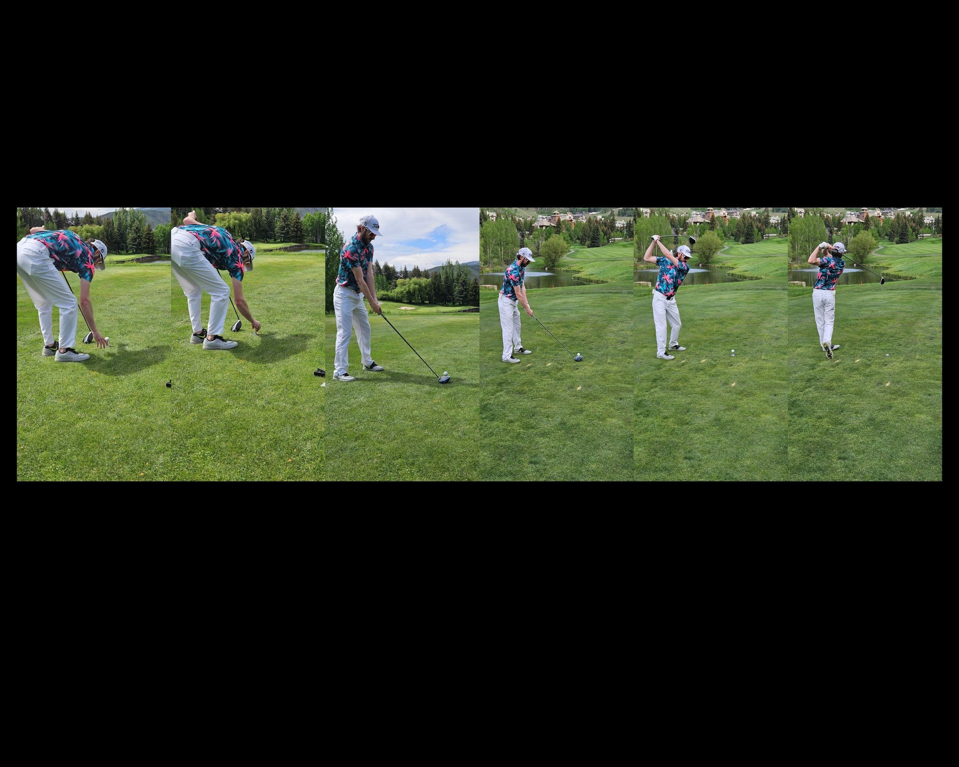 photo of man swinging golf driver