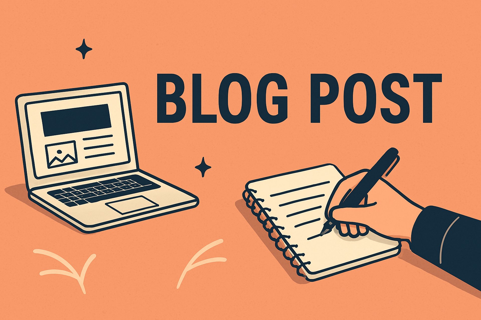 A step-by-step guide on writing a blog post, featuring tips and a checklist for effective content creation