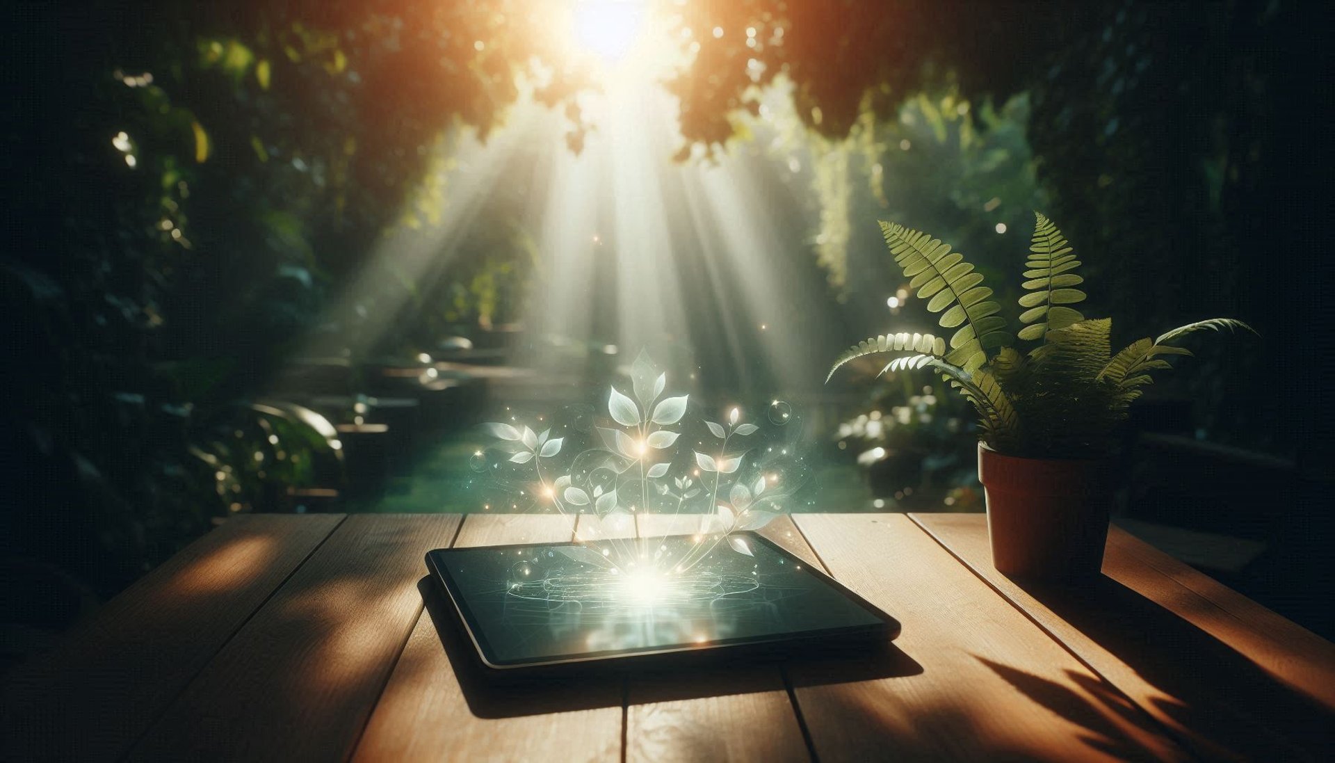 green plant on blue and white ceramic pot