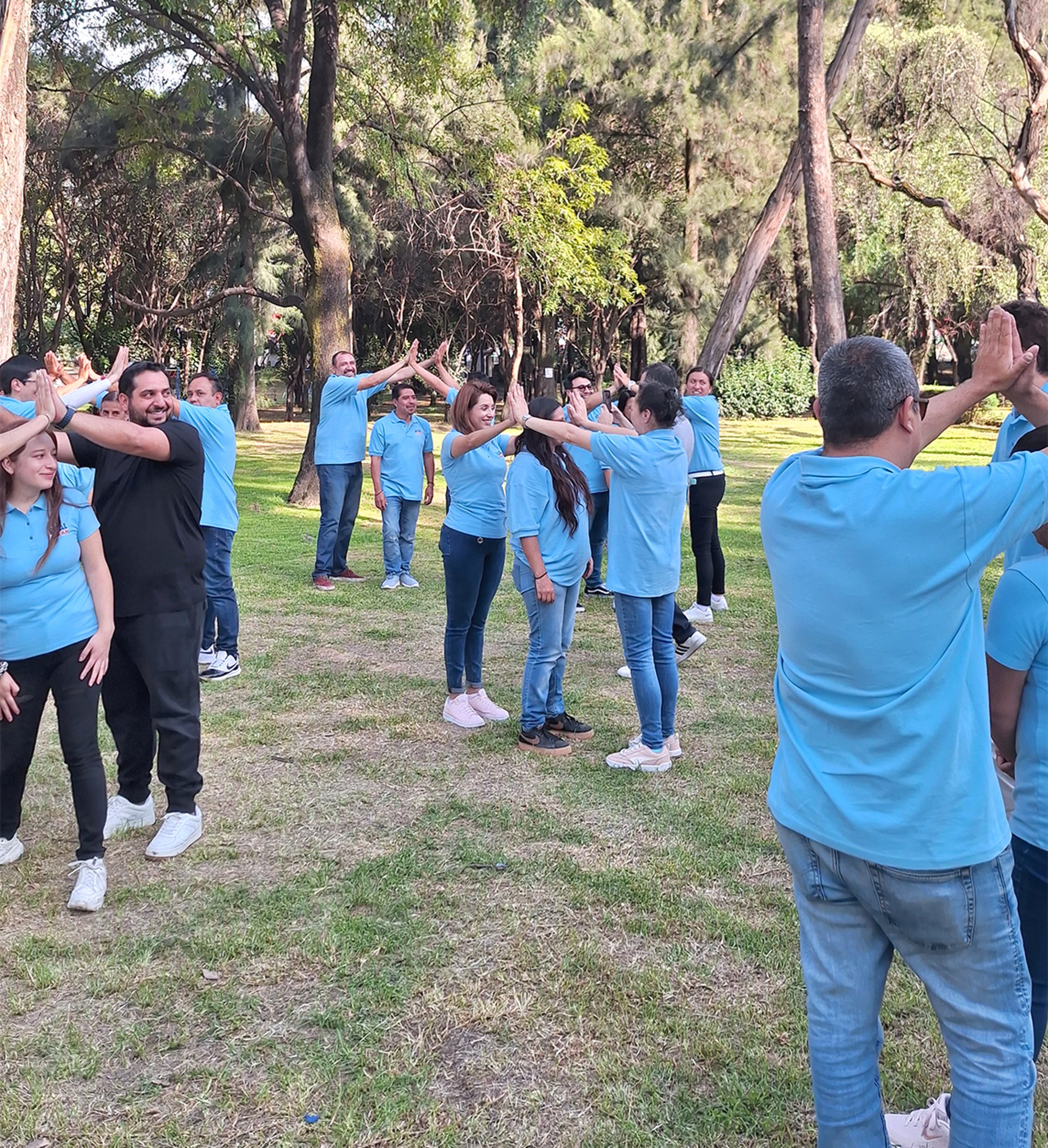 an abstract photo of a curved building with a blue sky in the background