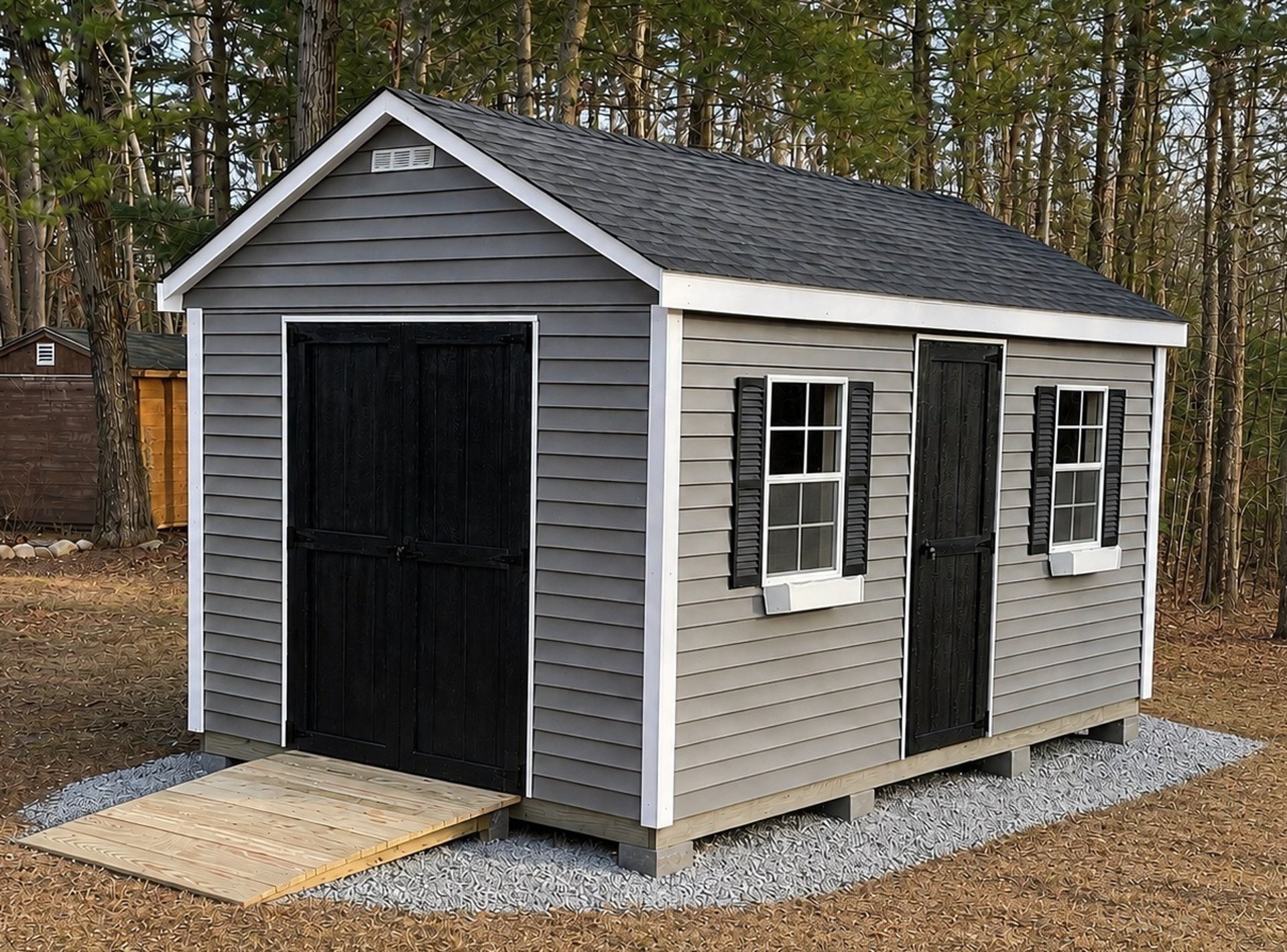 10x16 custom anchor shed built on-site in Pembroke, MA