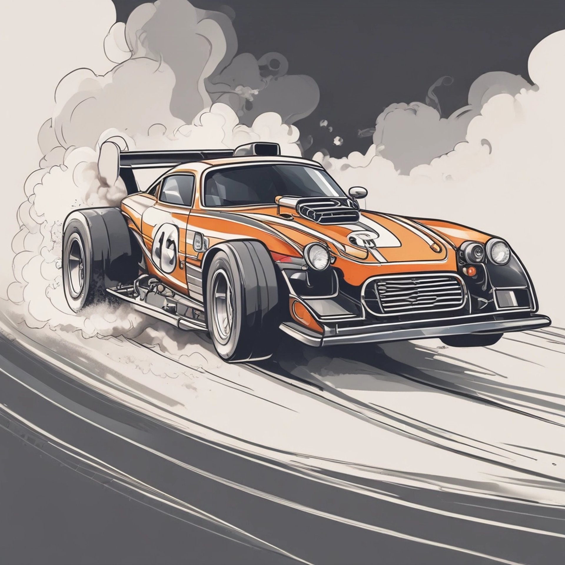 a race track with cars driving on it
