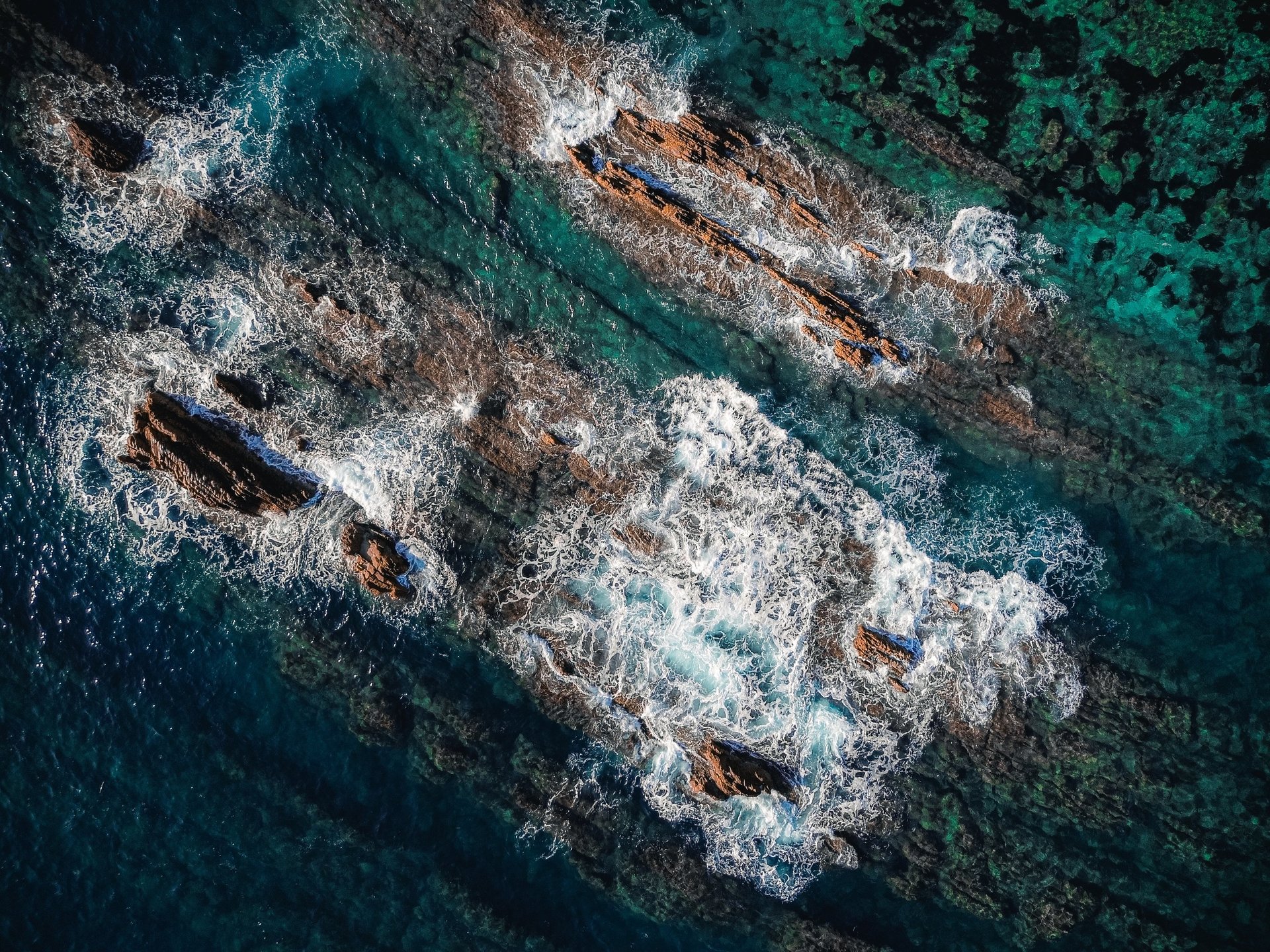 Photographie de drone de la mer