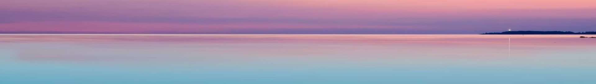 photo of blue and pink sea