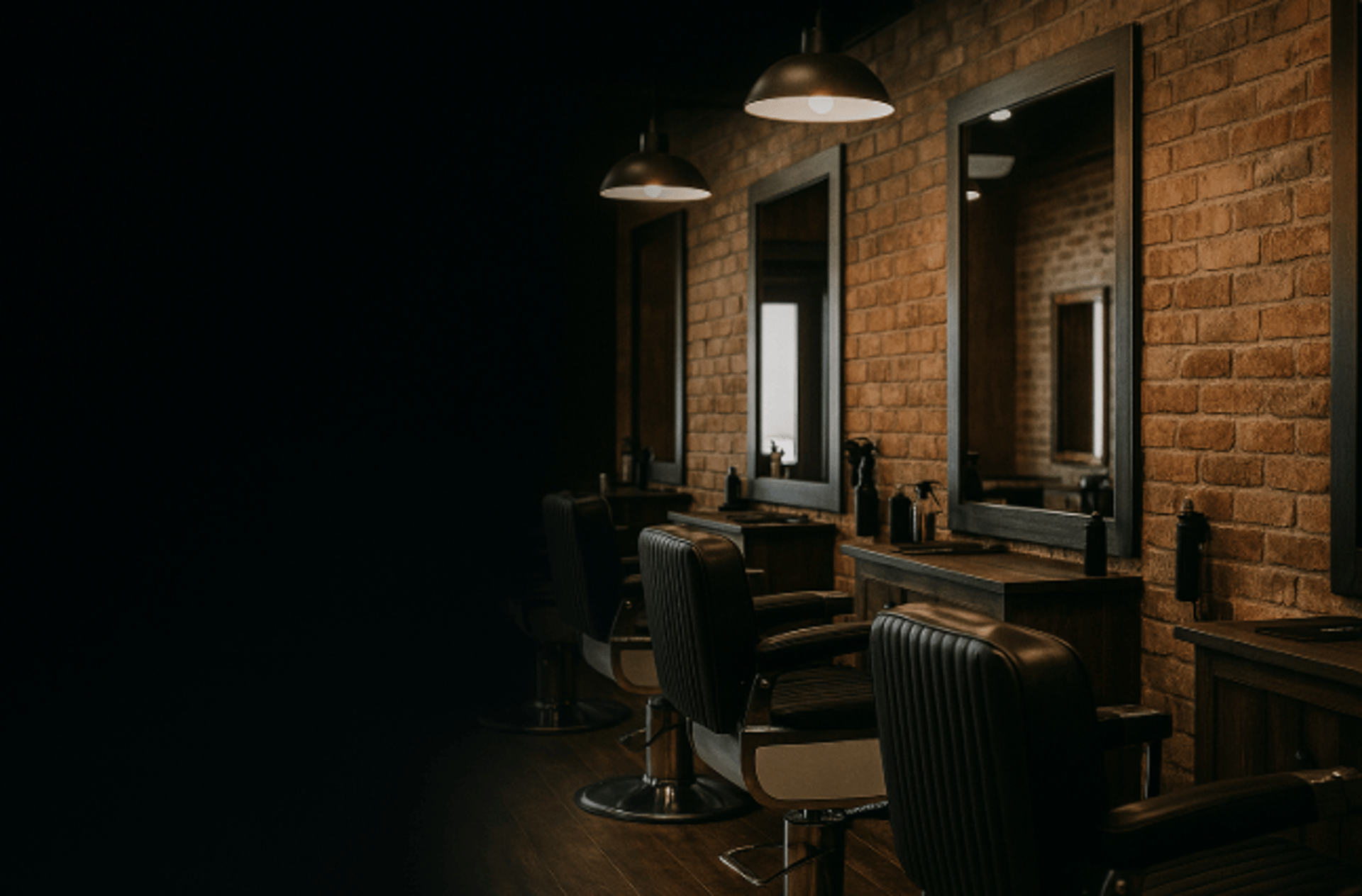 a man getting his hair cut in a salon