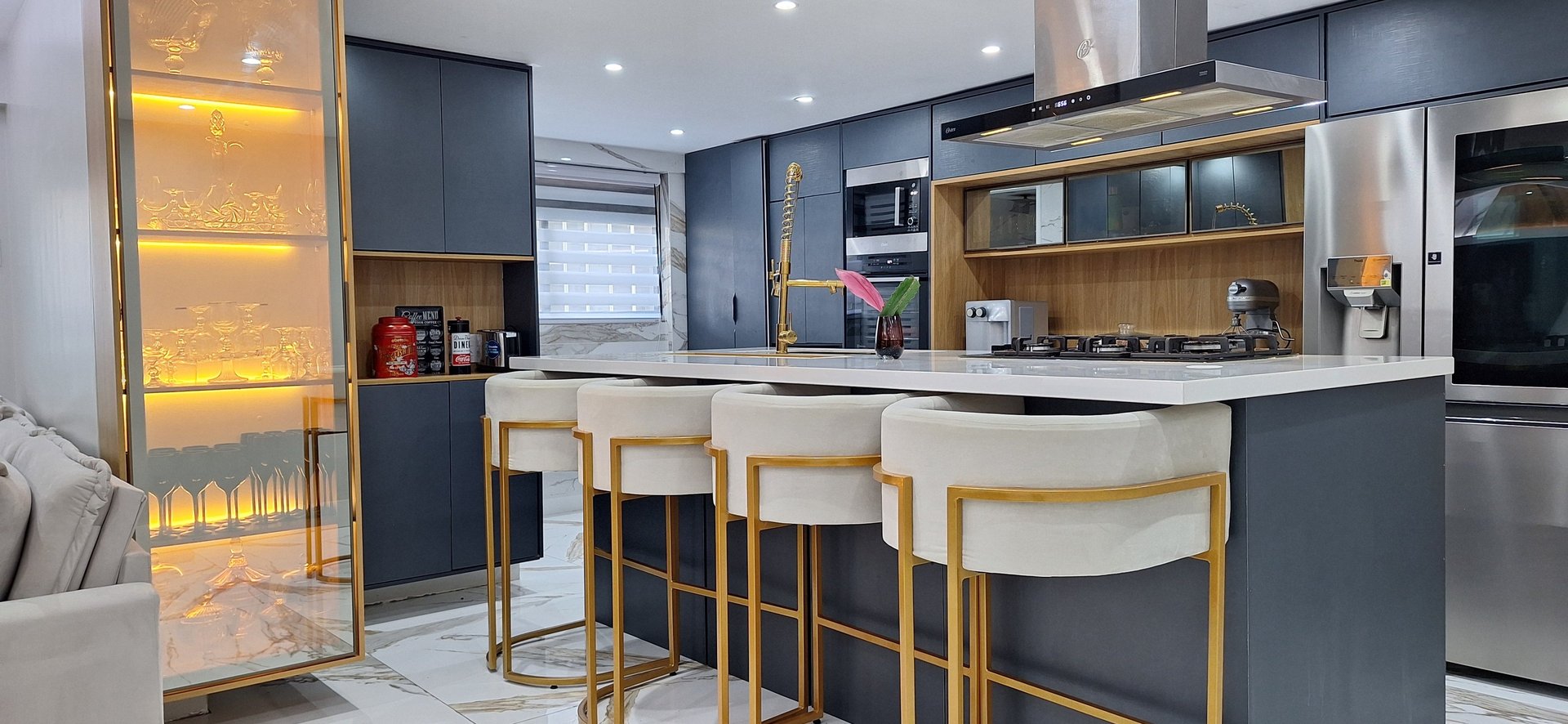 black and brown leather padded tub sofa