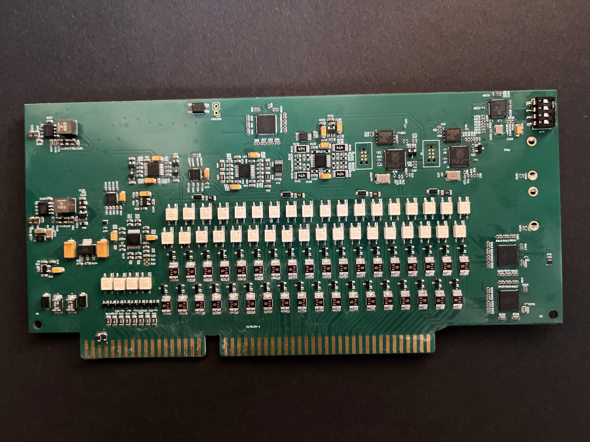 electronic circuit boards near tester