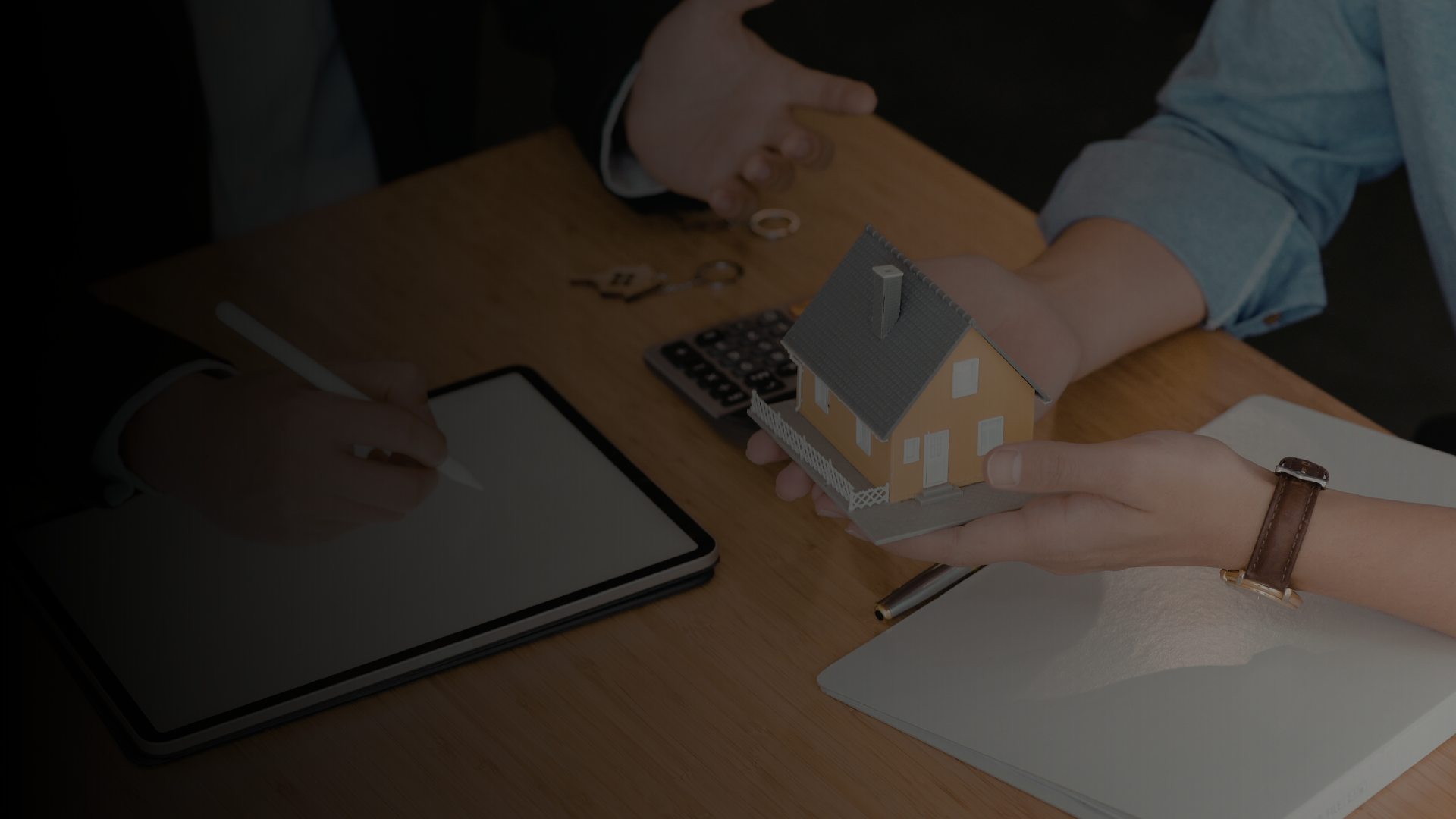 an abstract photo of a curved building with a blue sky in the background