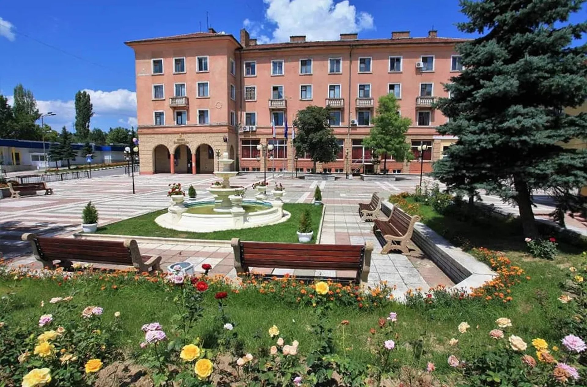 a large building with a clock tower on top of it