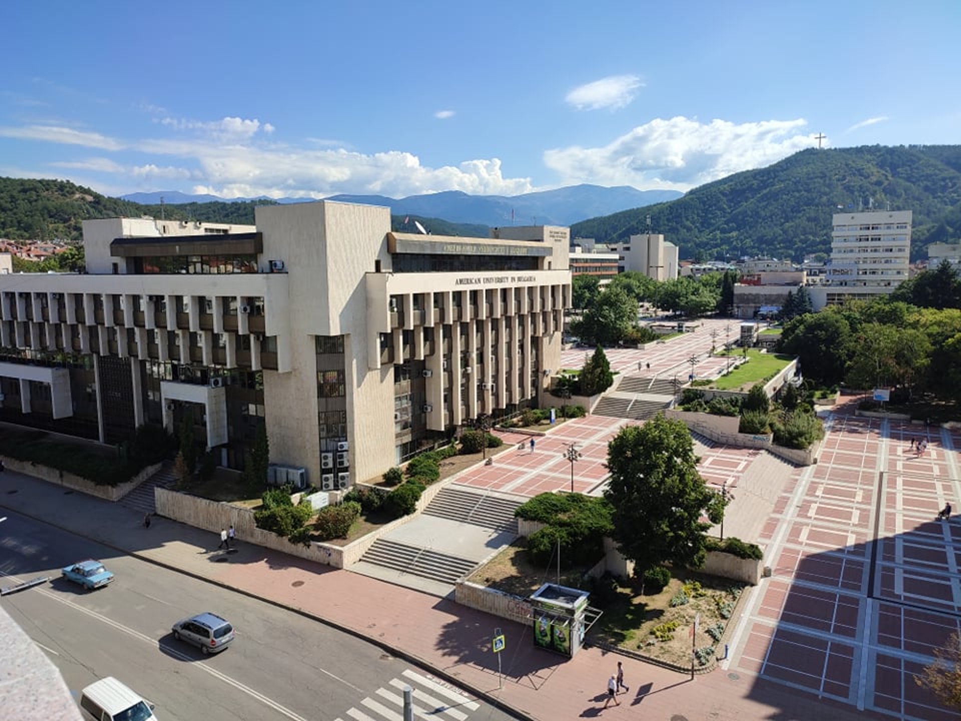 a large building with a clock tower on top of it