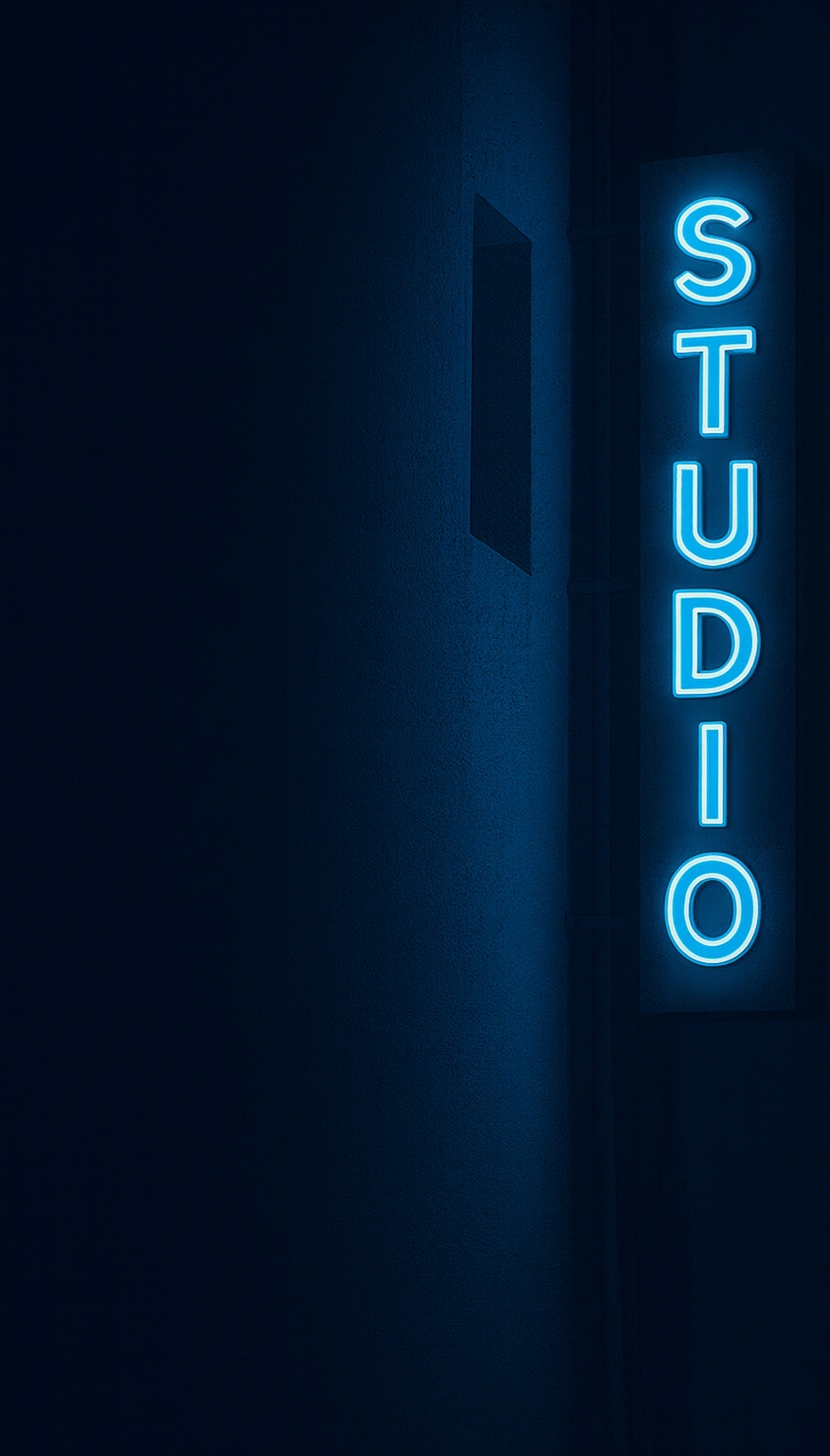 lighted red Studio signage