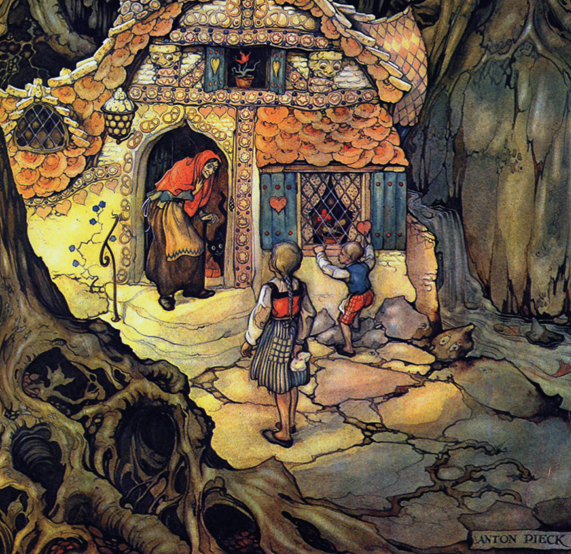 an abstract photo of a curved building with a blue sky in the background