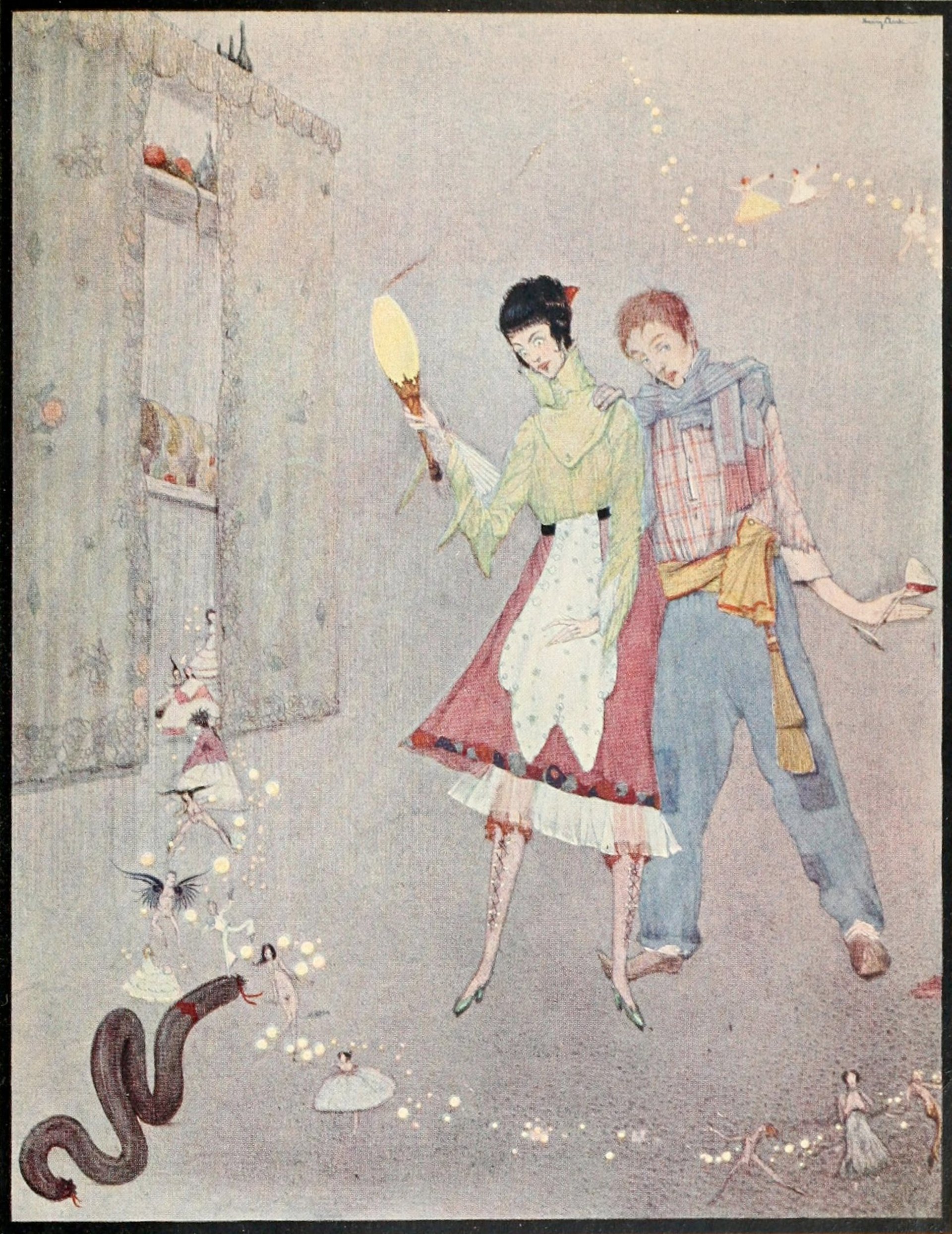 an abstract photo of a curved building with a blue sky in the background