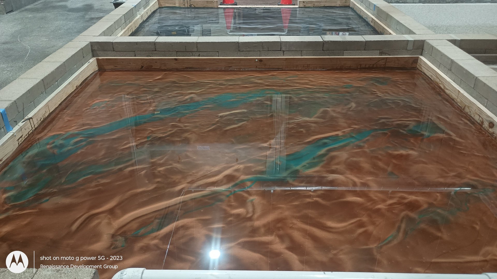 epoxy floor drying stage