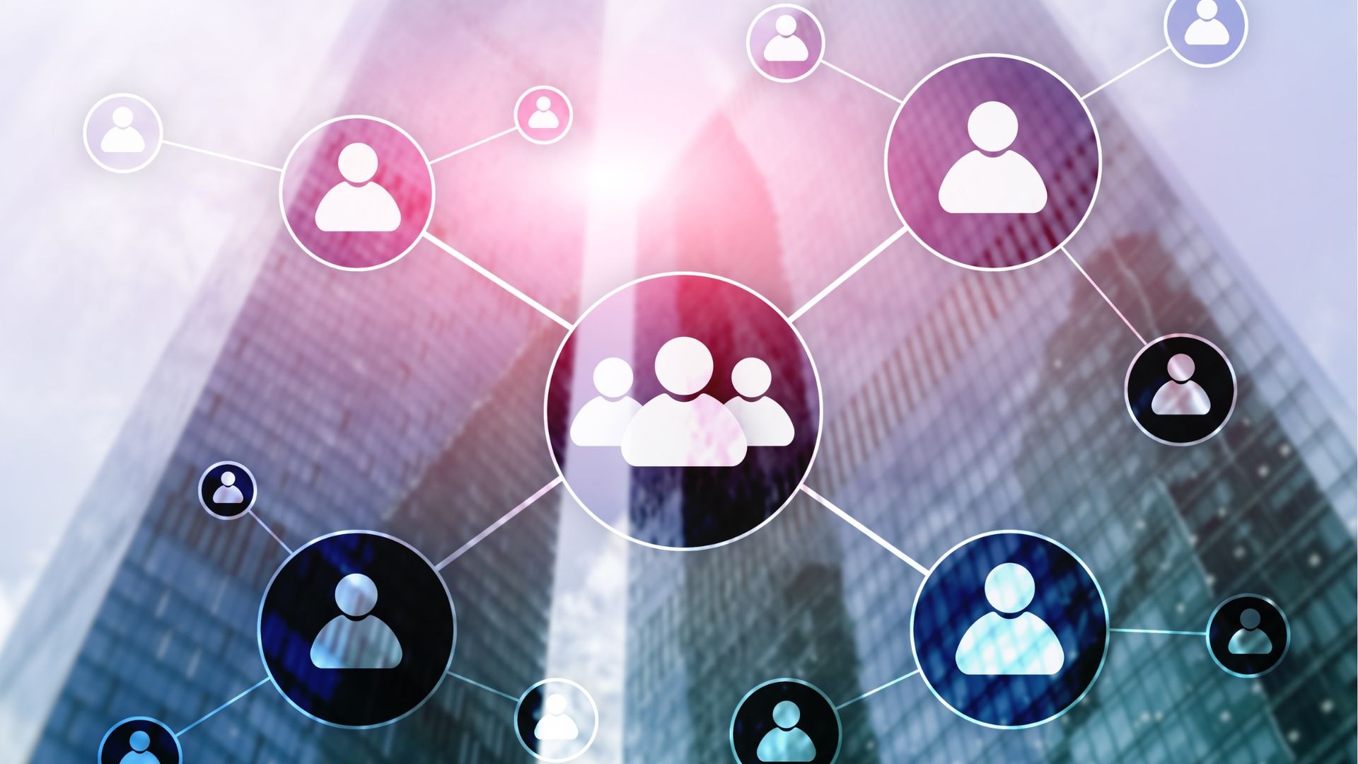 an abstract photo of a curved building with a blue sky in the background