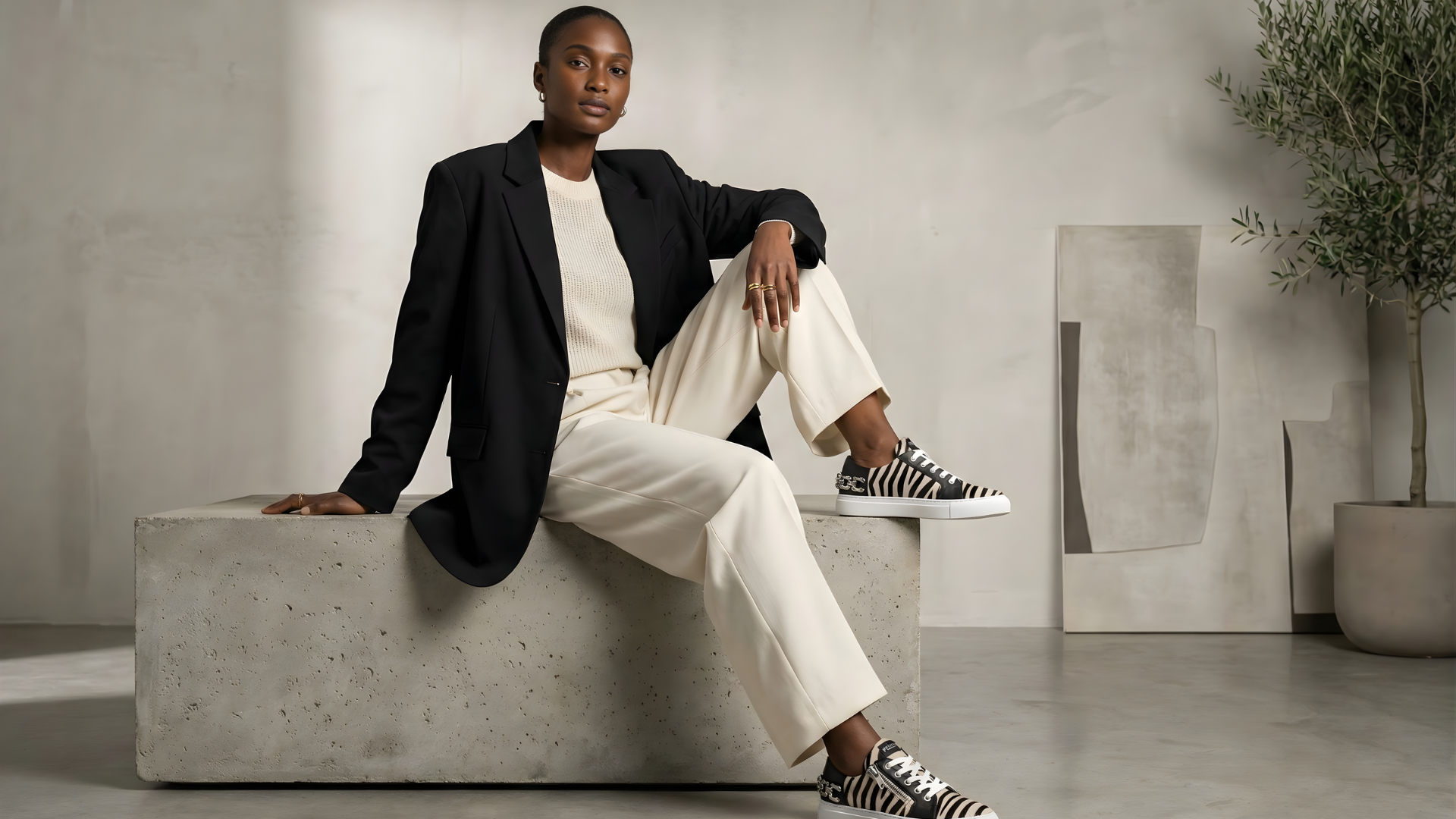 an abstract photo of a curved building with a blue sky in the background