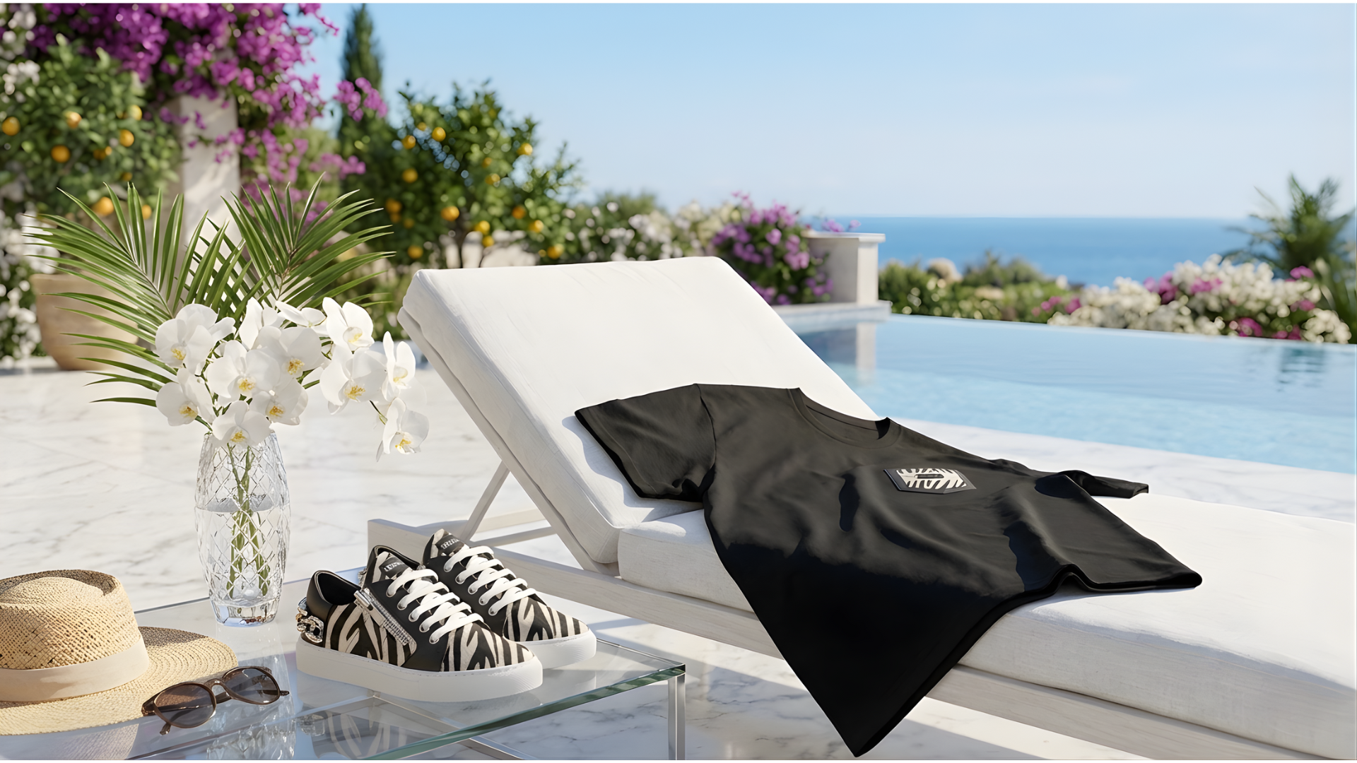 an abstract photo of a curved building with a blue sky in the background